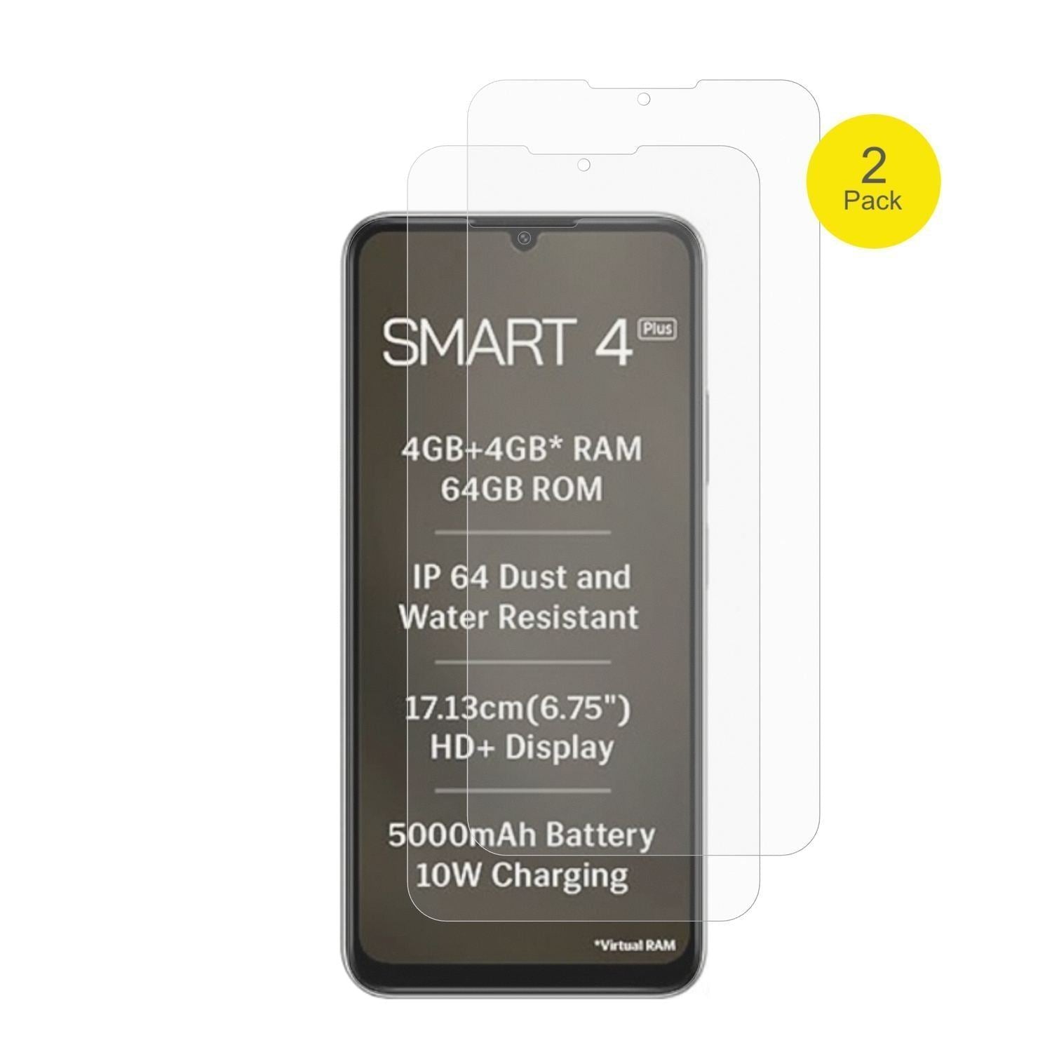 2x Full Cover Schutzfolie matt für Lava Smart 4 Pl (2)