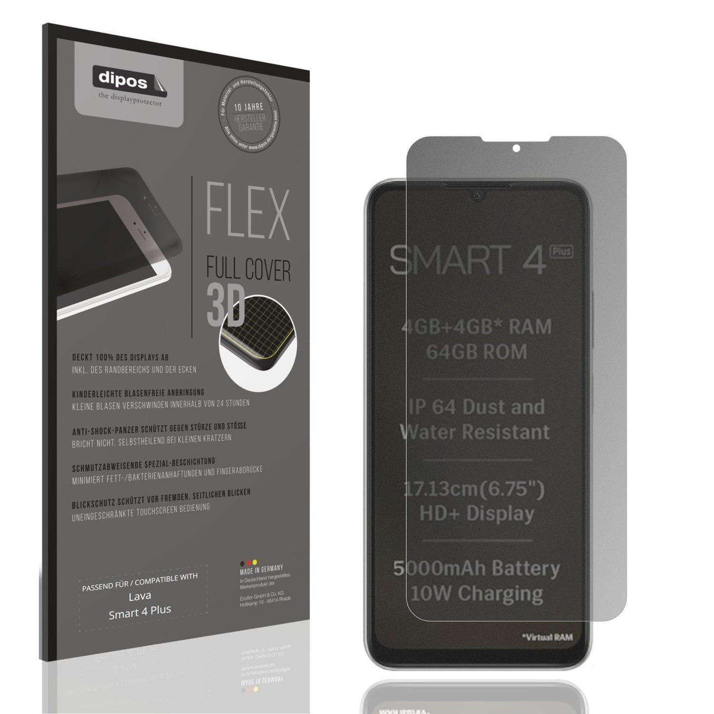 Full Cover Privacy Blickschutzfolie für Lava Smart (1)