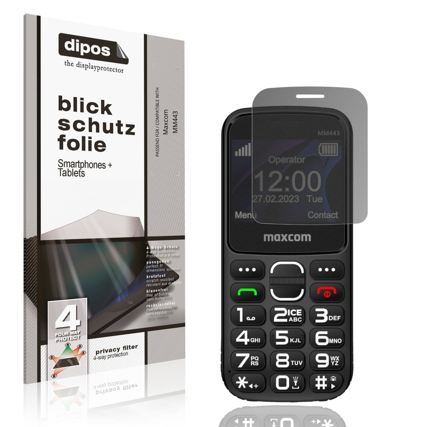 Blickschutzfolie für Maxcom MM443 matt Schutzfolie (1)