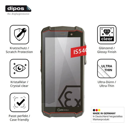 4x Schutzfolie klar für i.safe MOBILE IS540.M1 Dis (7)