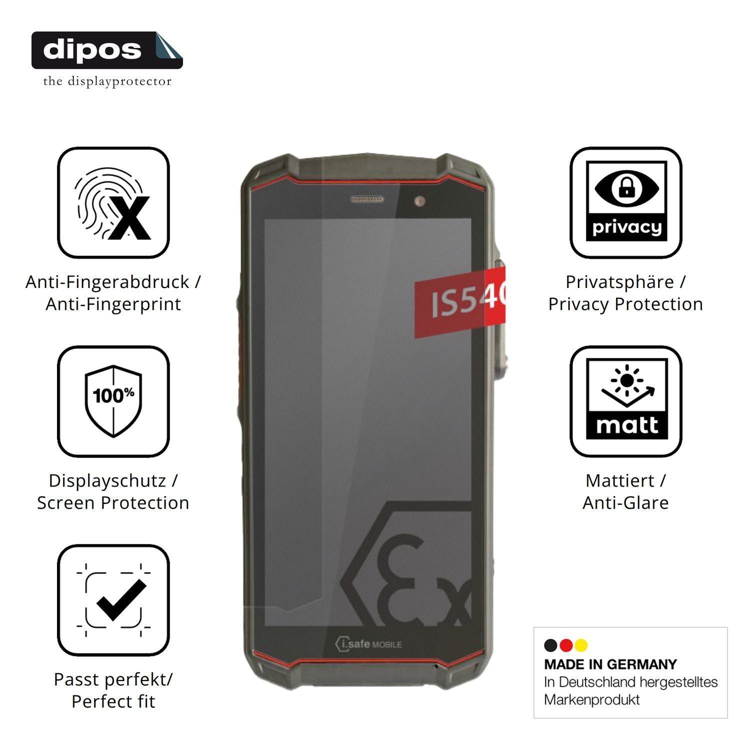 Blickschutzfolie für i.safe MOBILE IS540.M1 matt S (5)