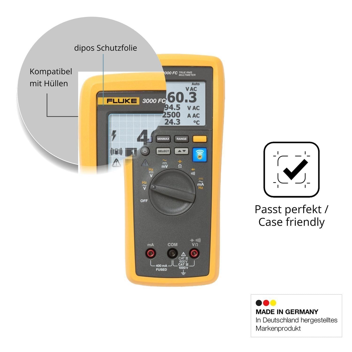 4x Schutzfolie klar für Fluke 3000 FC Display-Schu (6)