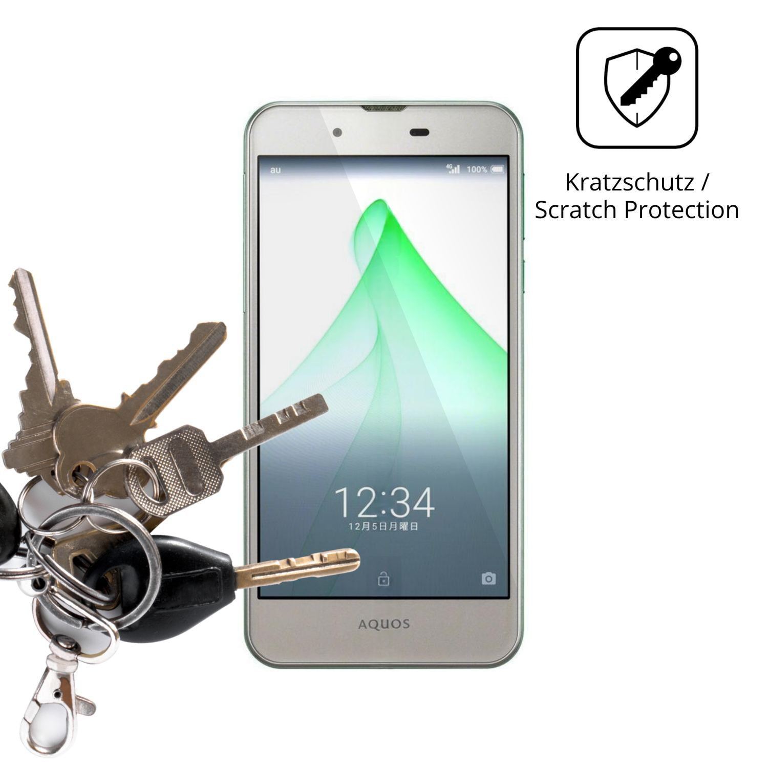 4x Schutzfolie klar für Sharp Aquos SHV37 Display- (4)