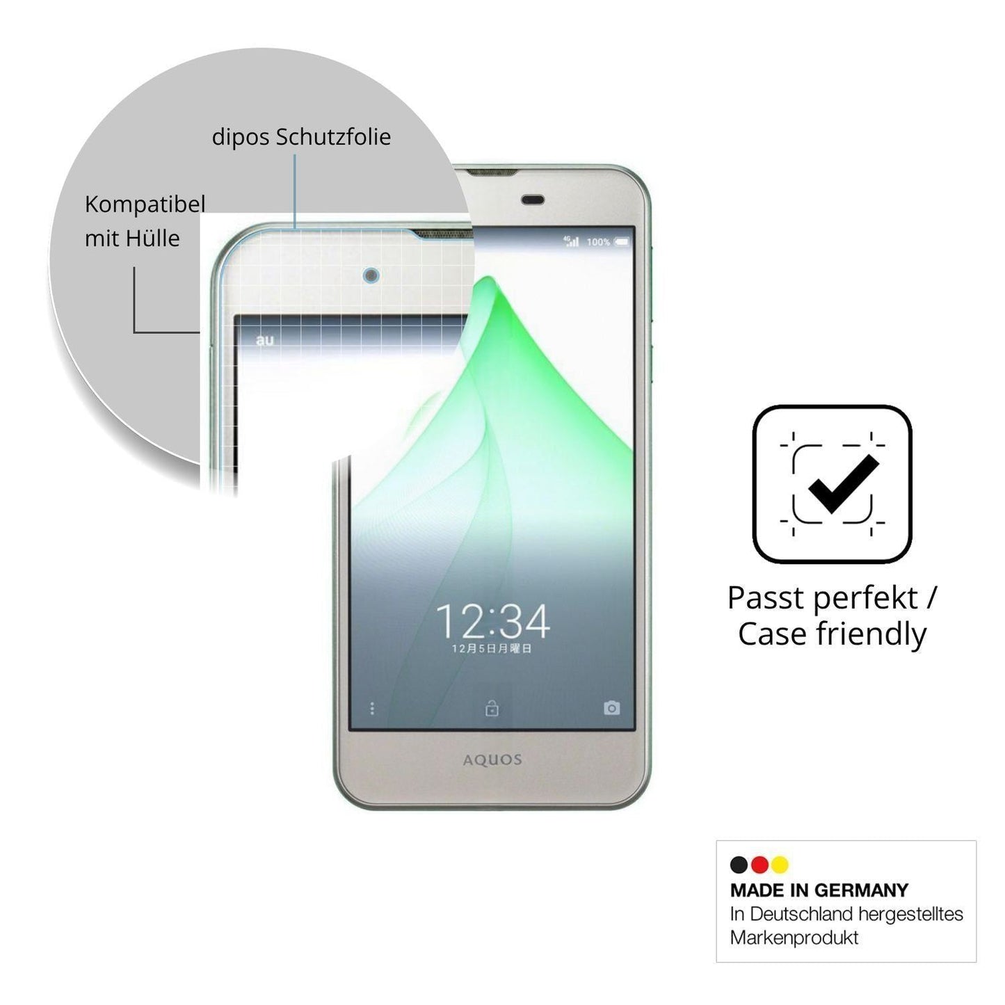 4x Schutzfolie matt für Sharp Aquos SHV37 Display- (6)