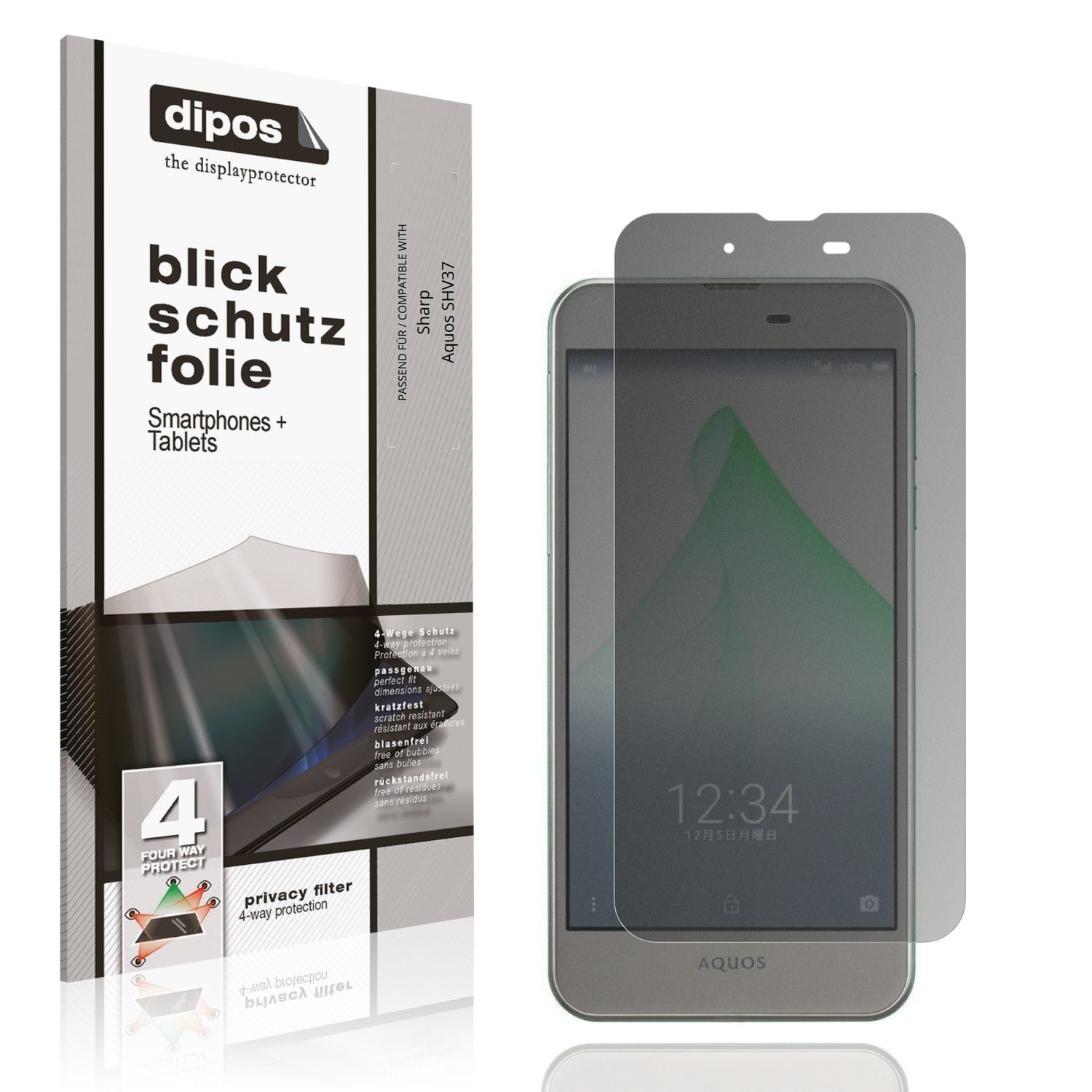 Blickschutzfolie für Sharp Aquos SHV37 matt Schutz (1)