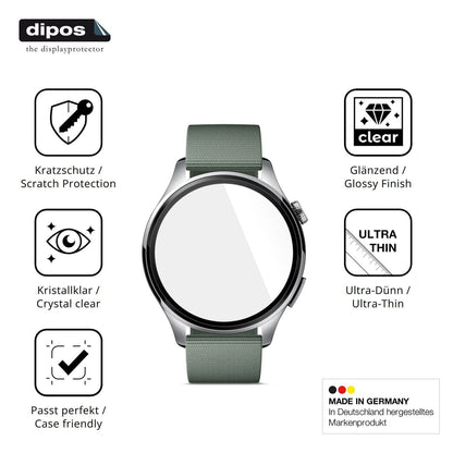 6x Schutzfolie klar für Xiaomi Watch5 Display-Schu (7)