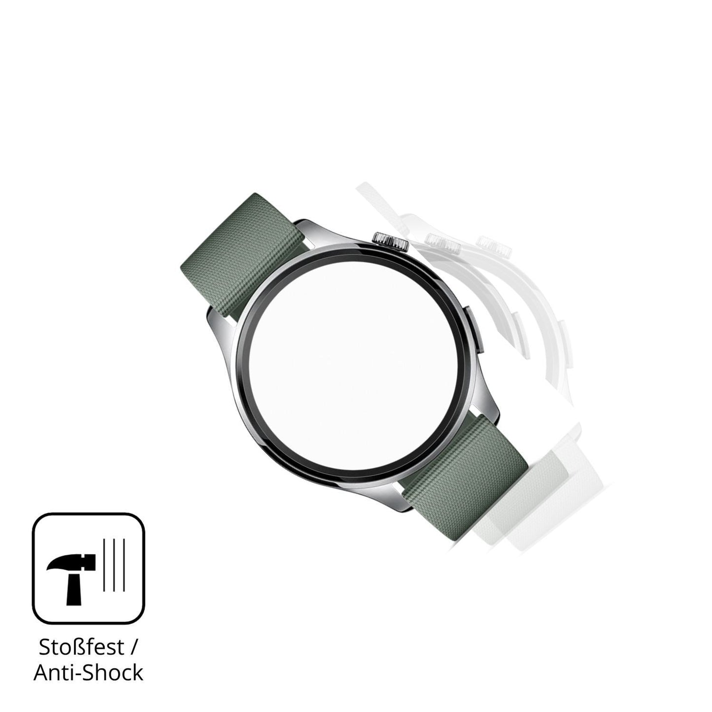 2x 9H Schutzfolie matt für Xiaomi Watch5 Panzerfol (4)
