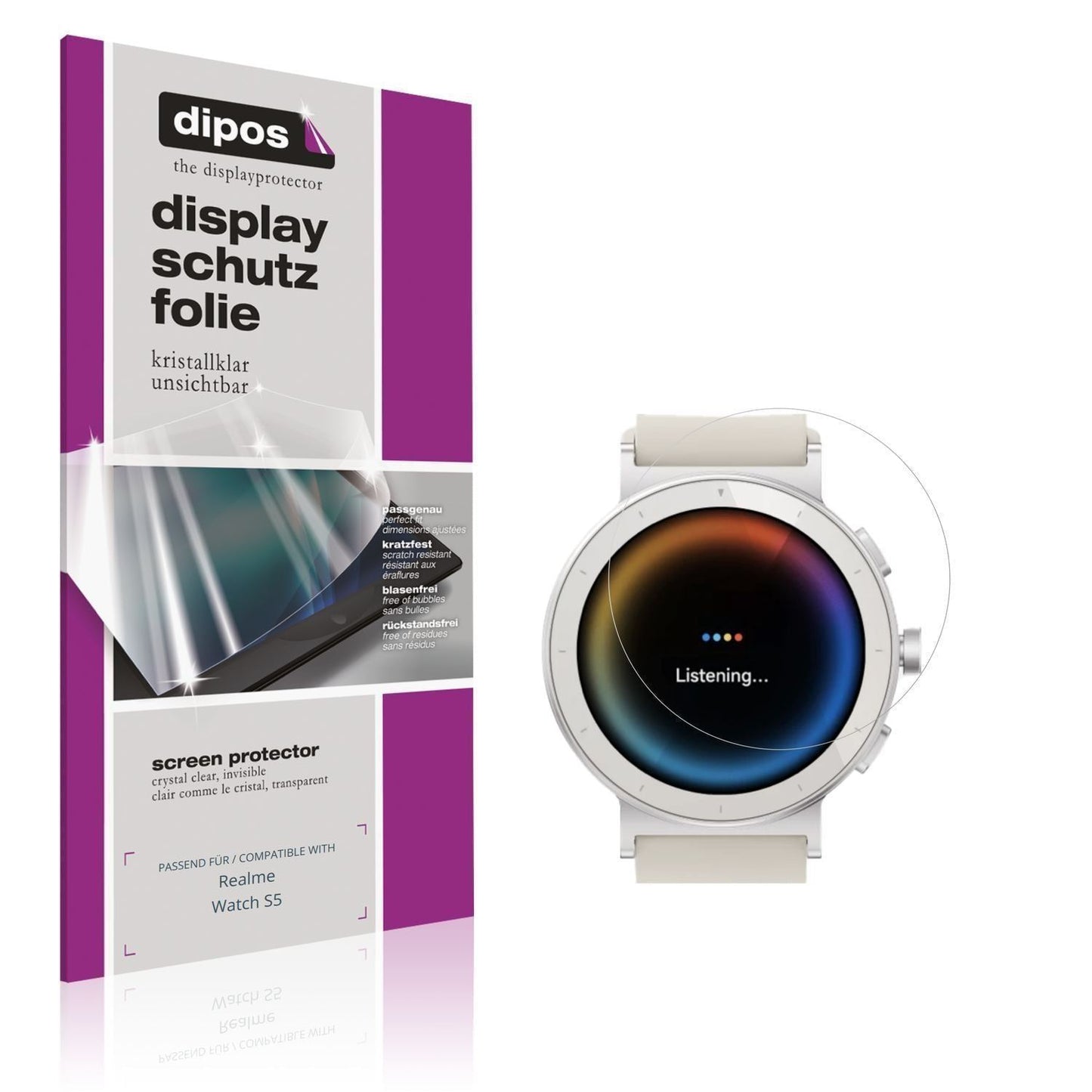 6x Schutzfolie klar für Realme Watch S5 Display-Sc (1)