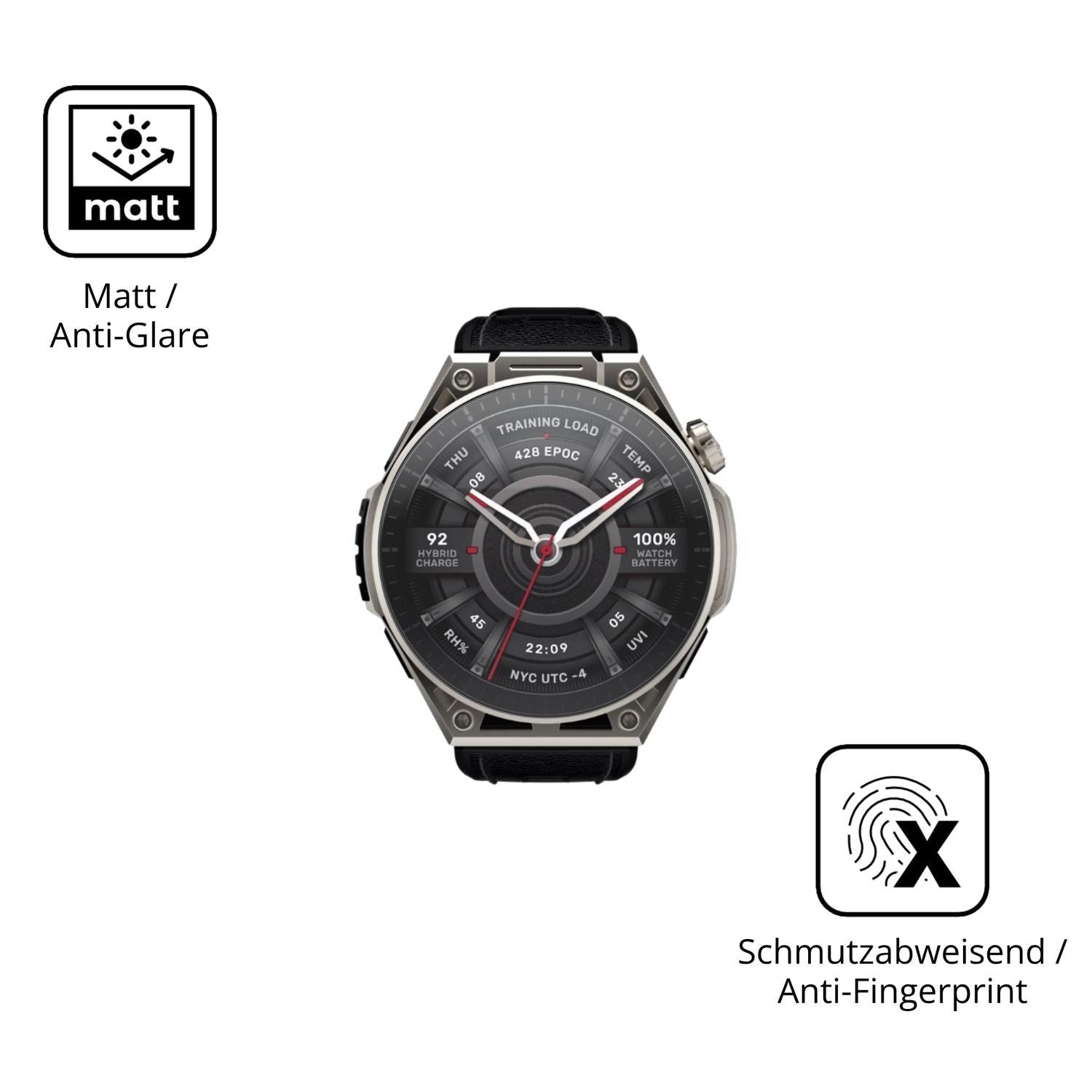 6x Schutzfolie matt für Amazfit Balance Ultra Disp (5)