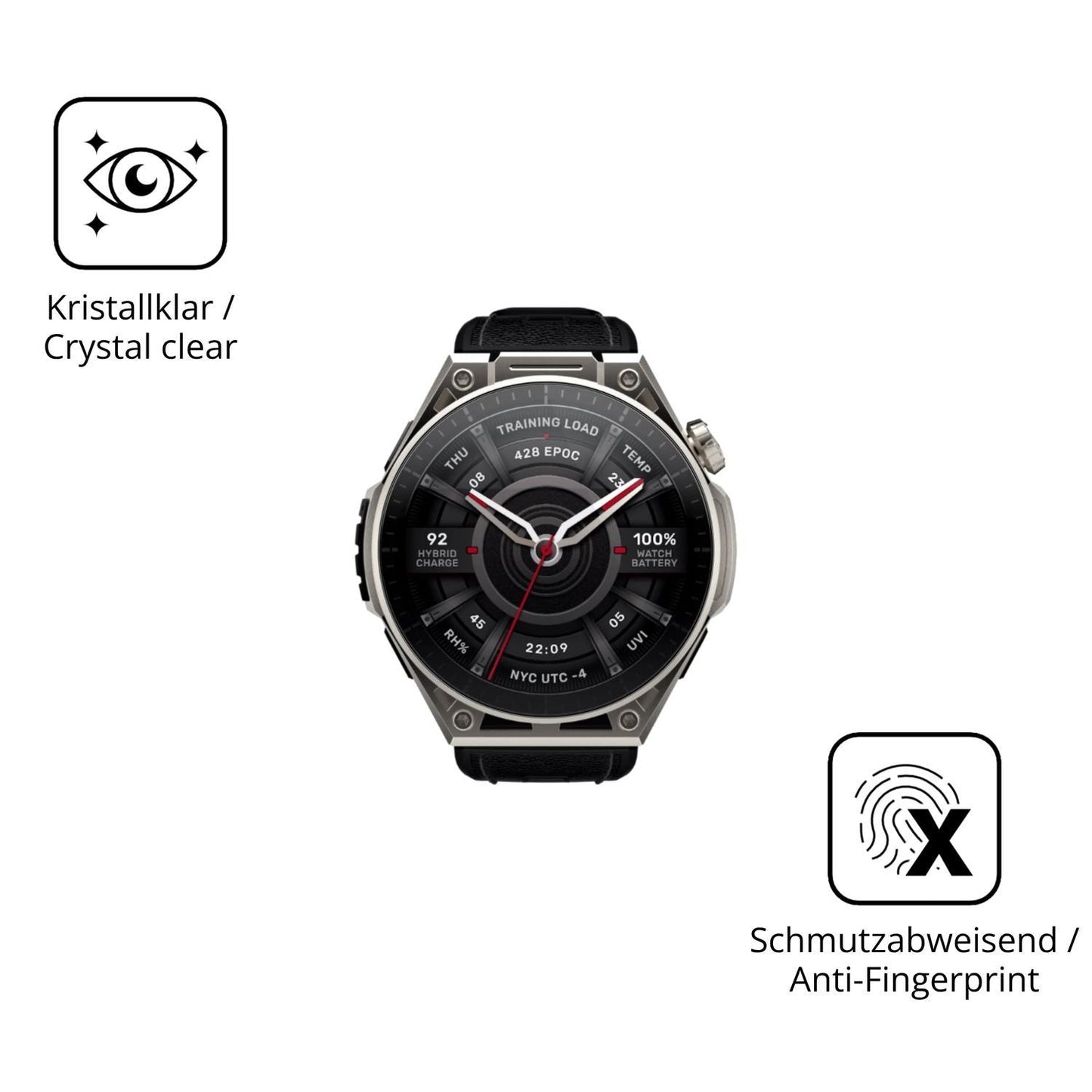 2x 9H Schutzfolie für Amazfit Balance Ultra Panzer (5)