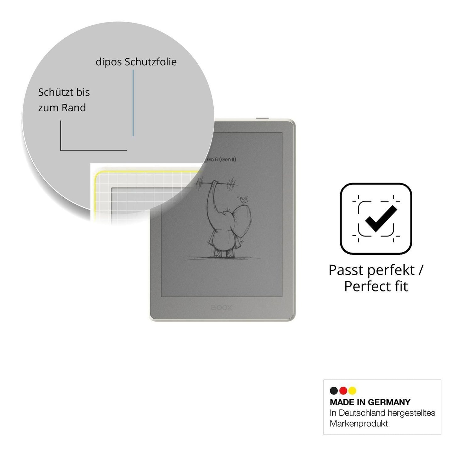 Blickschutzfolie für Onyx Boox Go 6 Gen II matt Sc (4)