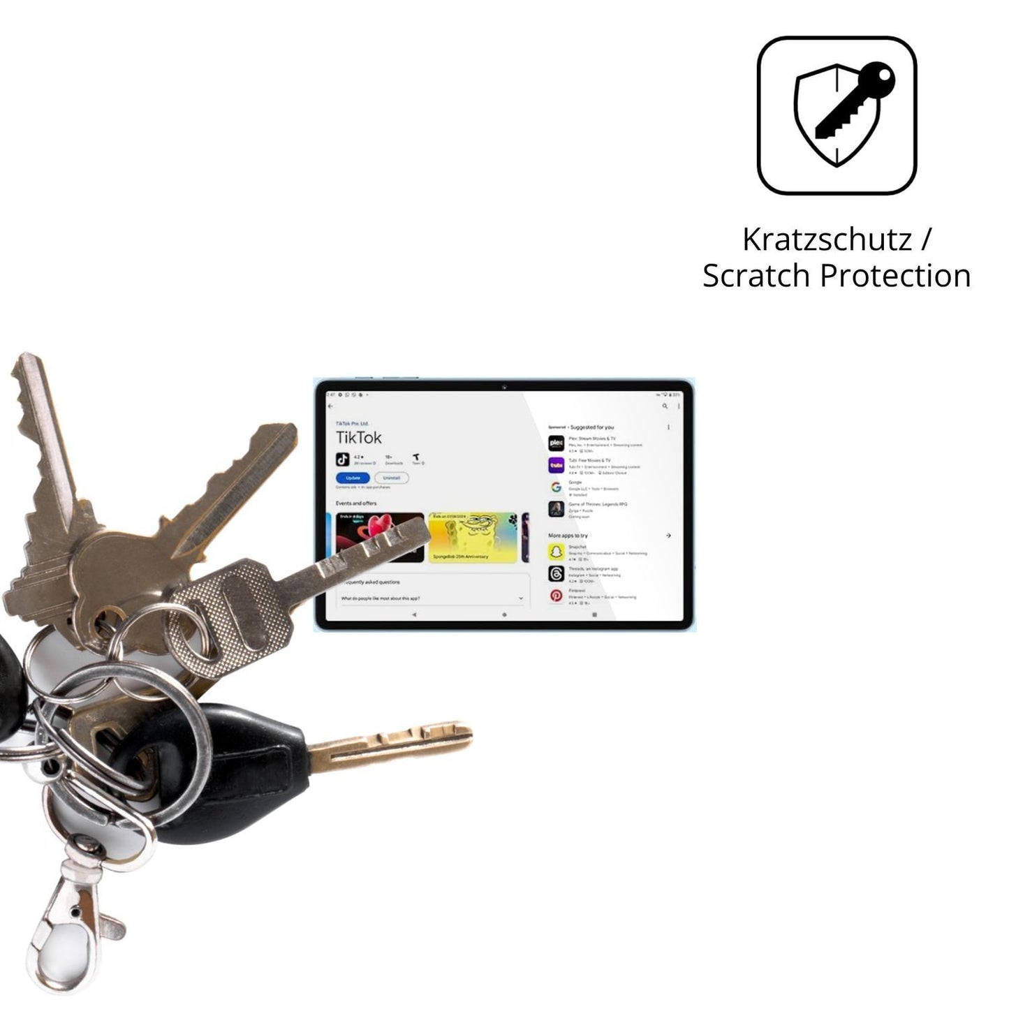 2x Schutzfolie klar für UJJ T606 Display-Schutzfol (4)