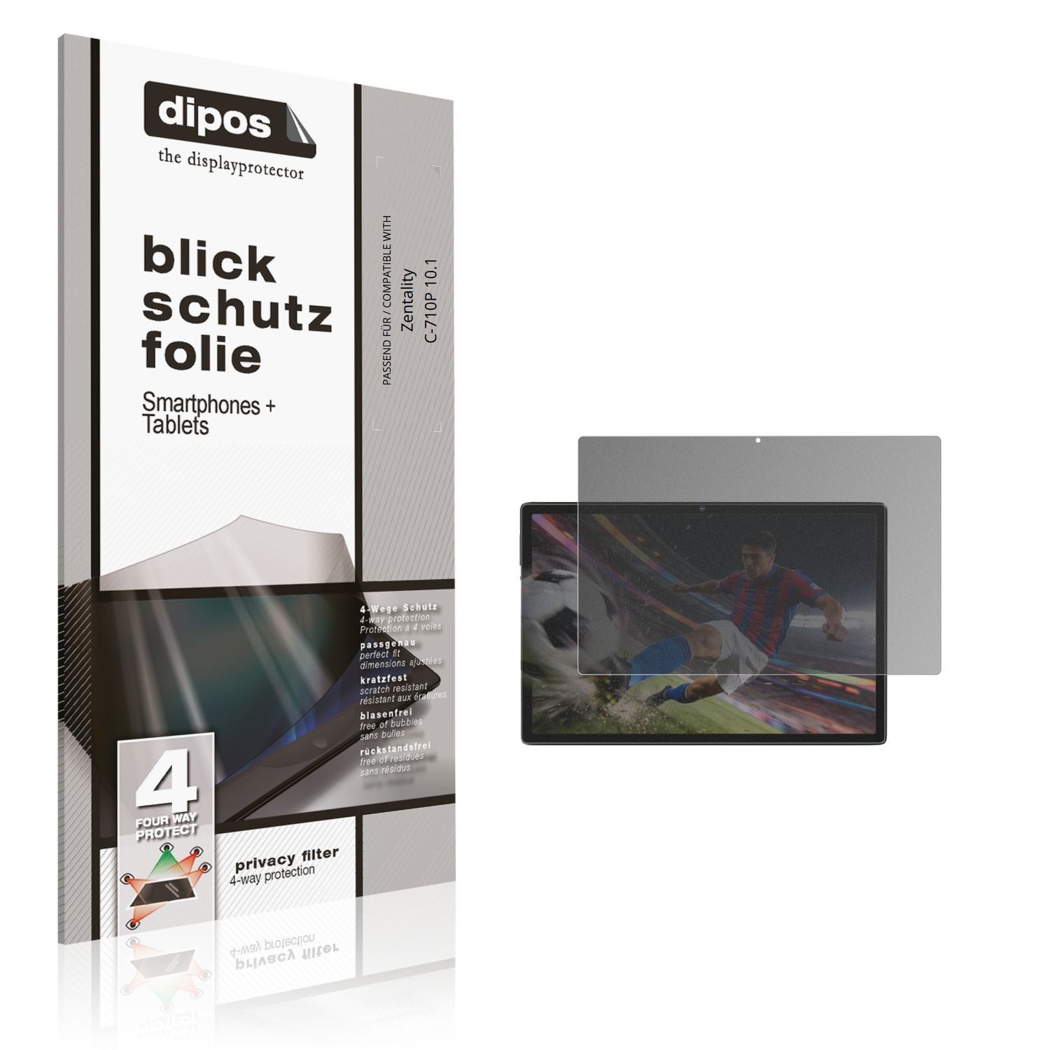 Blickschutzfolie für Zentality C-710P 10.1 matt Sc (1)