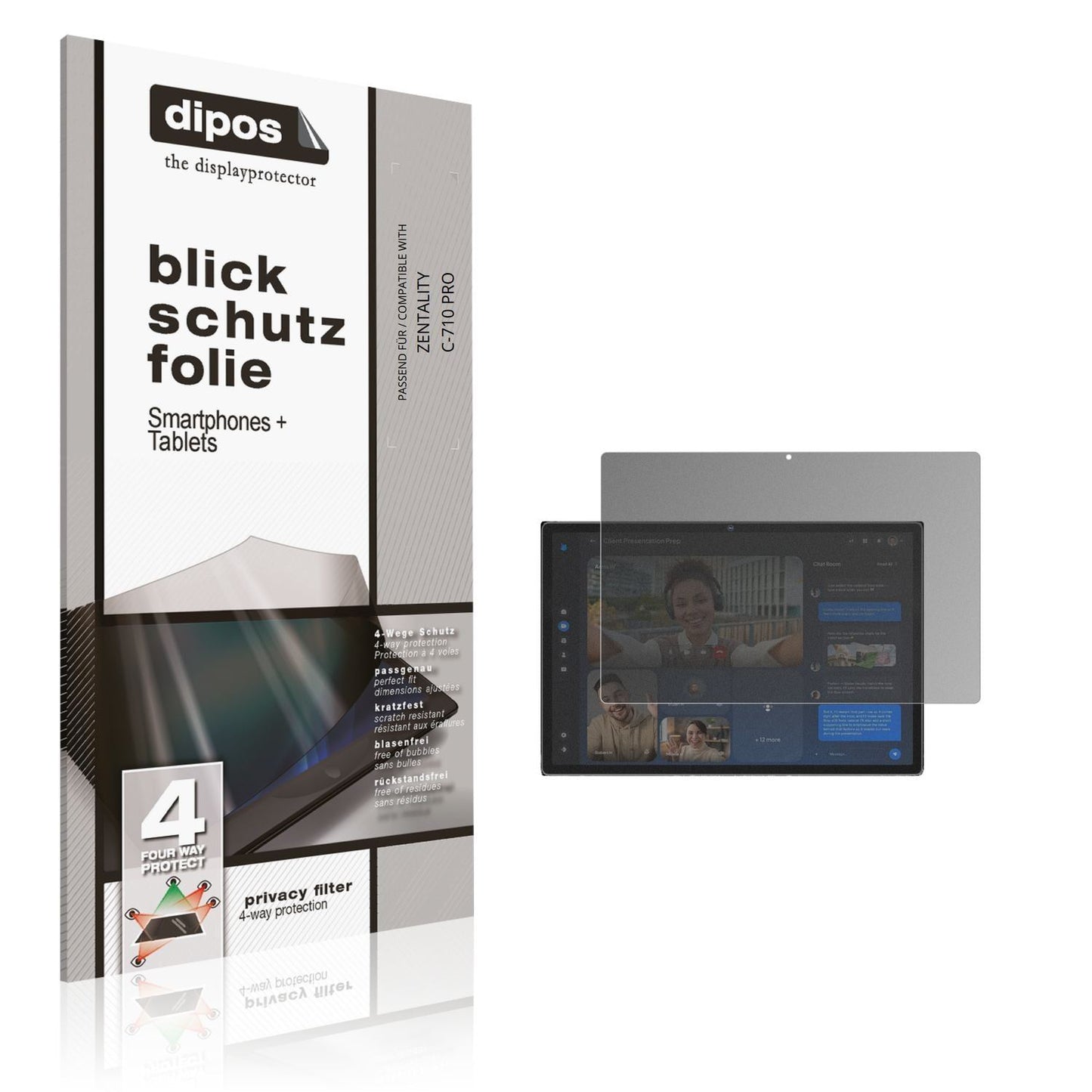 Blickschutzfolie für ZENTALITY C-710 PRO matt Schu (1)