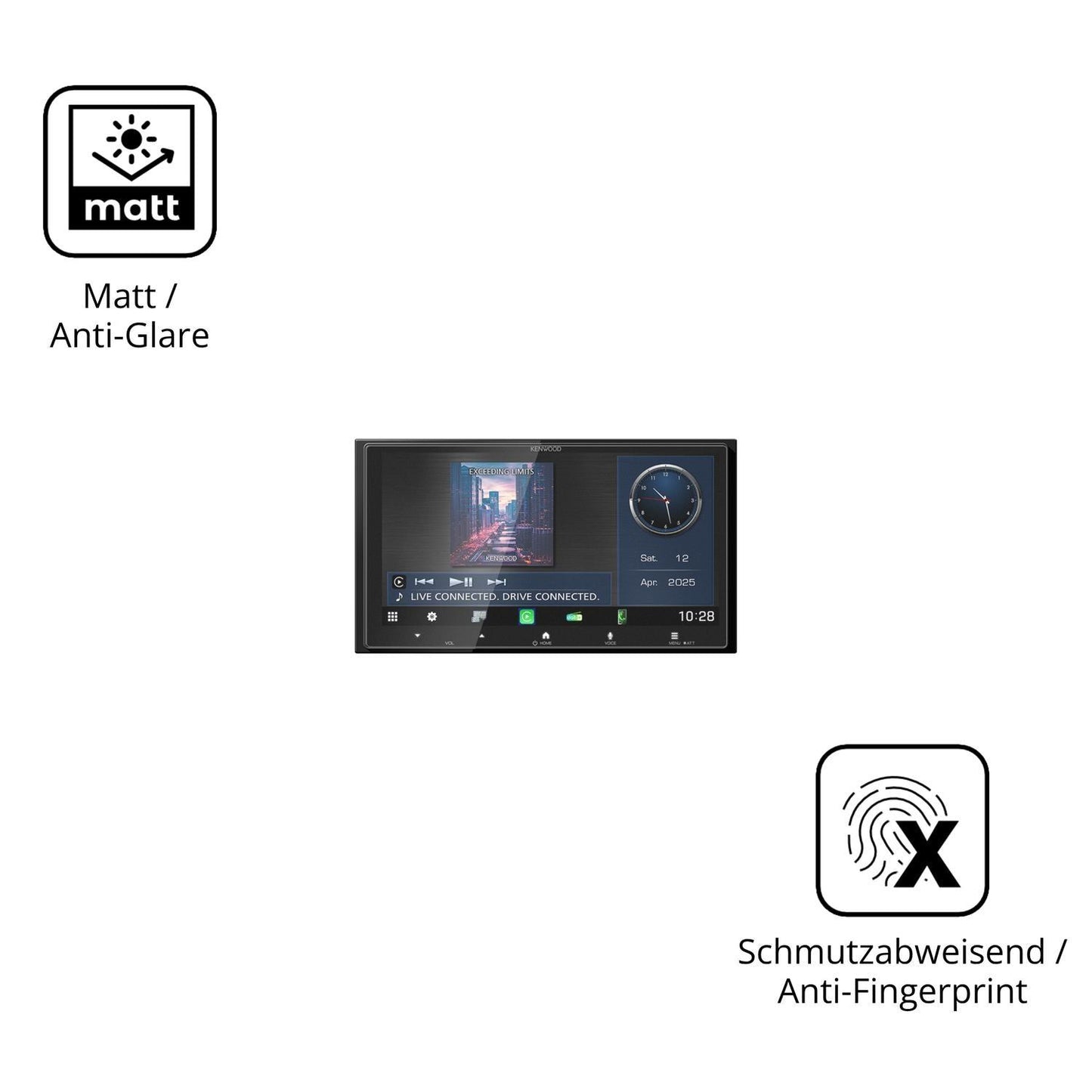 2x Schutzfolie matt für Kenwood DMX7525DABS Displa (5)