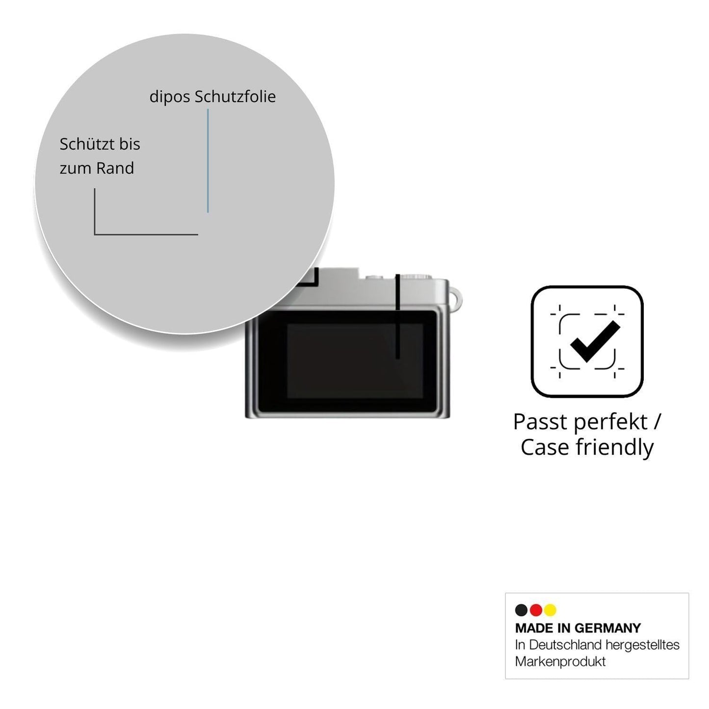2x 9H Schutzfolie für Ouitble Mini Kamera 0.96 Zol (6)
