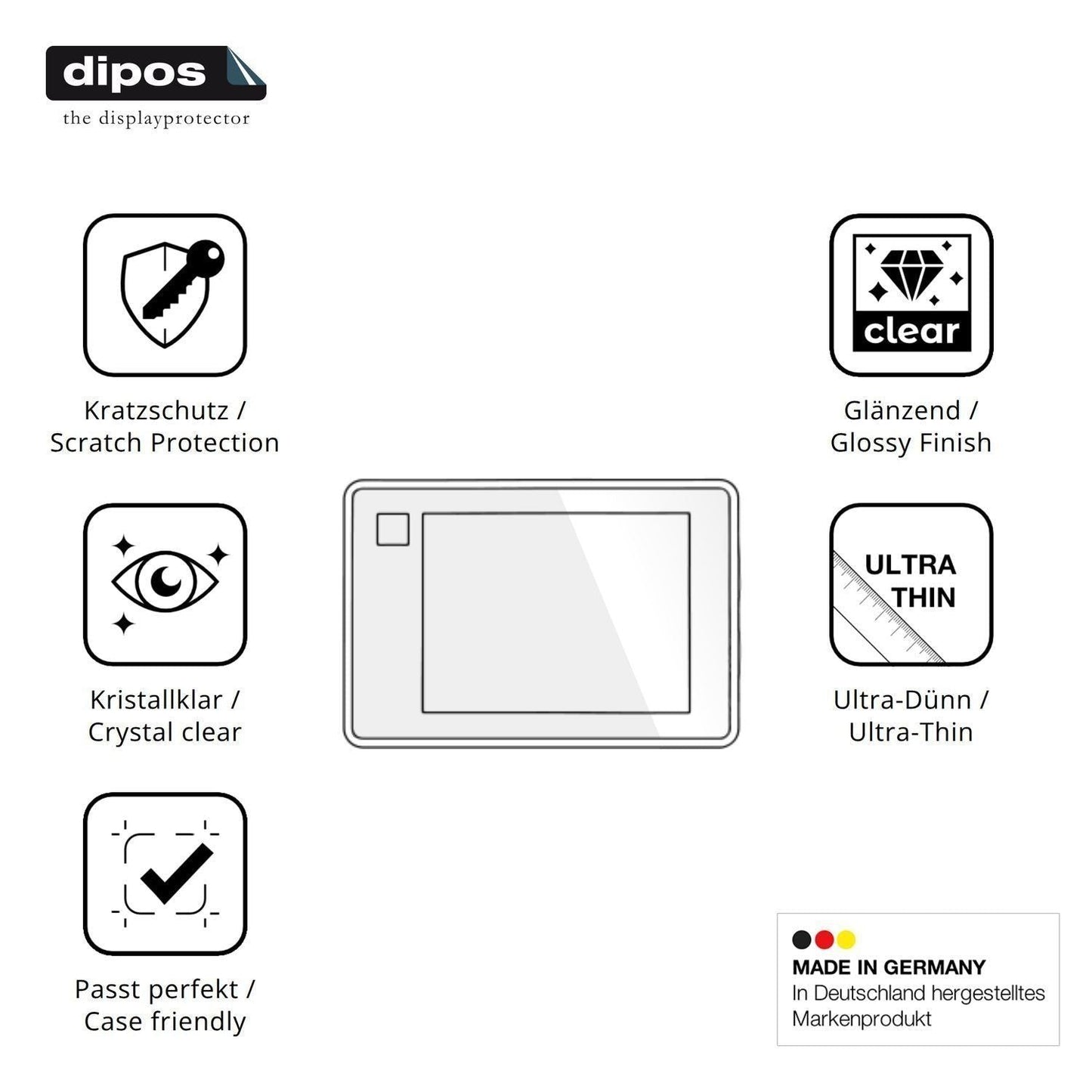 4x Schutzfolie klar für Apexcam X80 Pro Display-Sc (7)