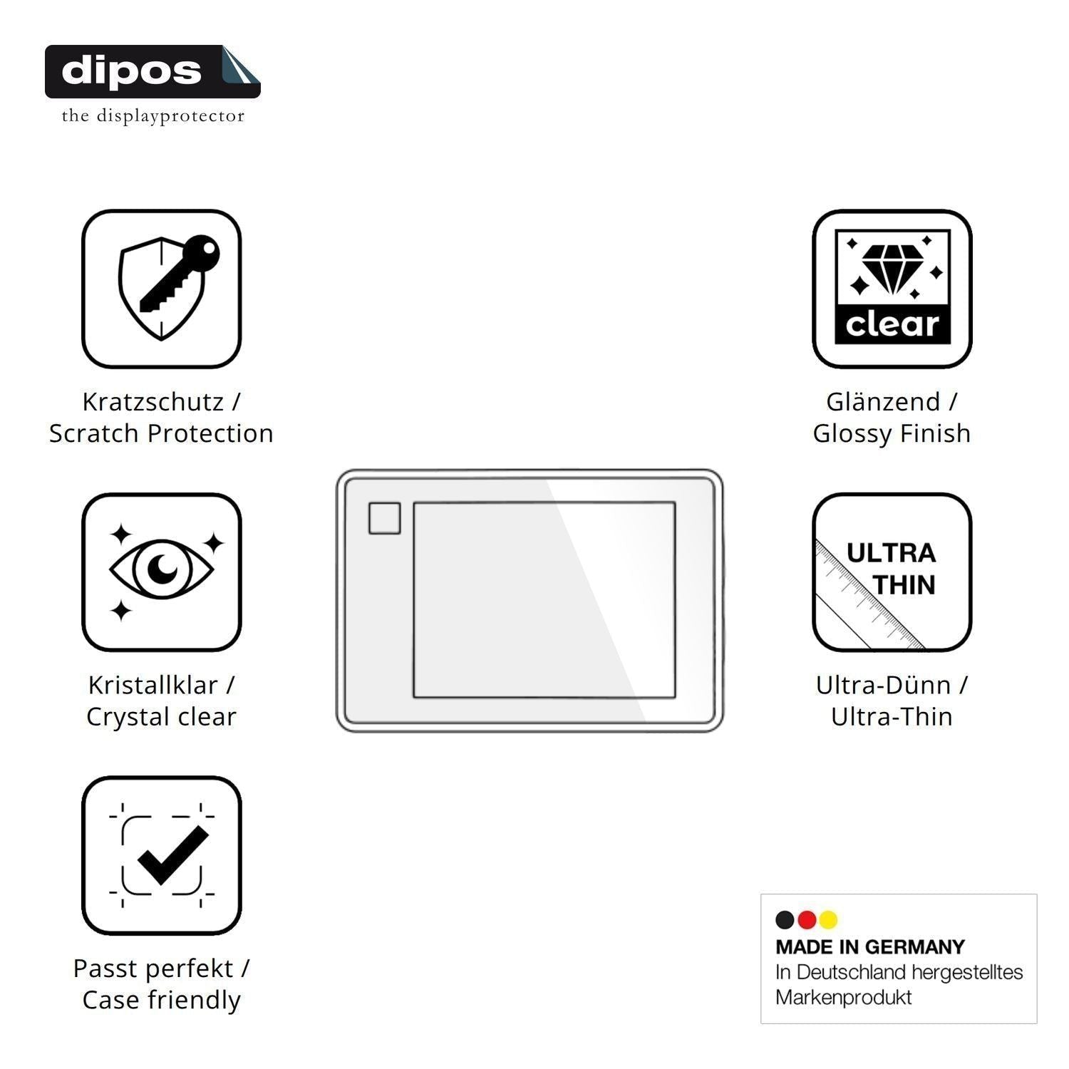 4x Schutzfolie klar für Apexcam X80 Pro Display-Sc (7)