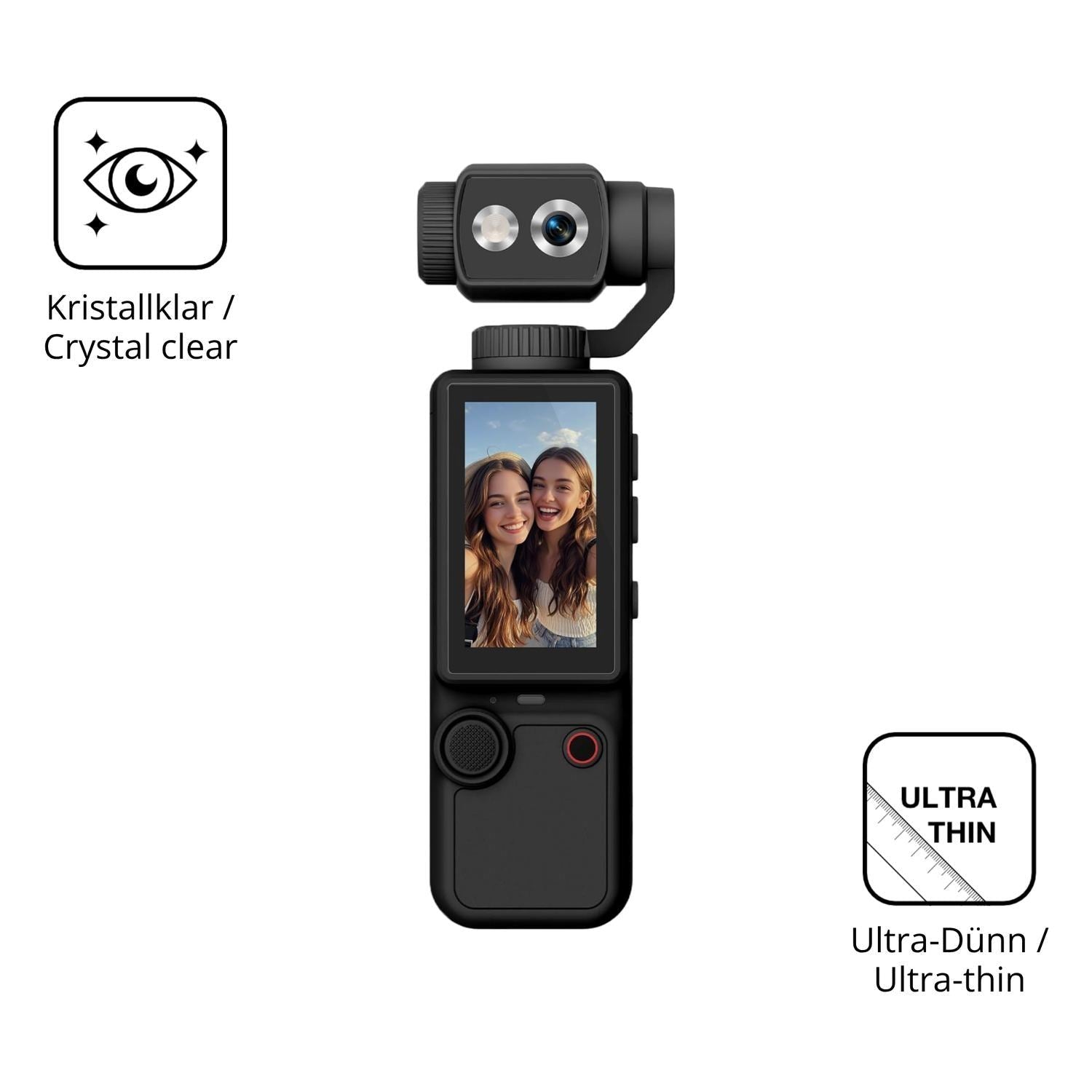 4x Schutzfolie klar für FIRE BULL Action Cam 1.9 Z (5)