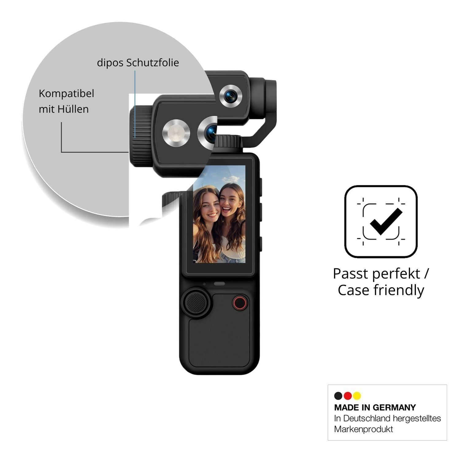 4x Schutzfolie klar für FIRE BULL Action Cam 1.9 Z (6)