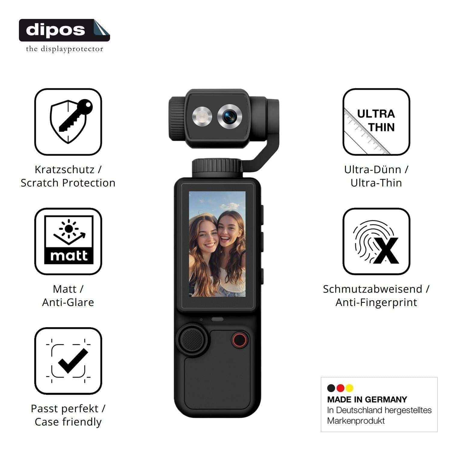 4x Schutzfolie matt für FIRE BULL Action Cam 1.9 Z (7)