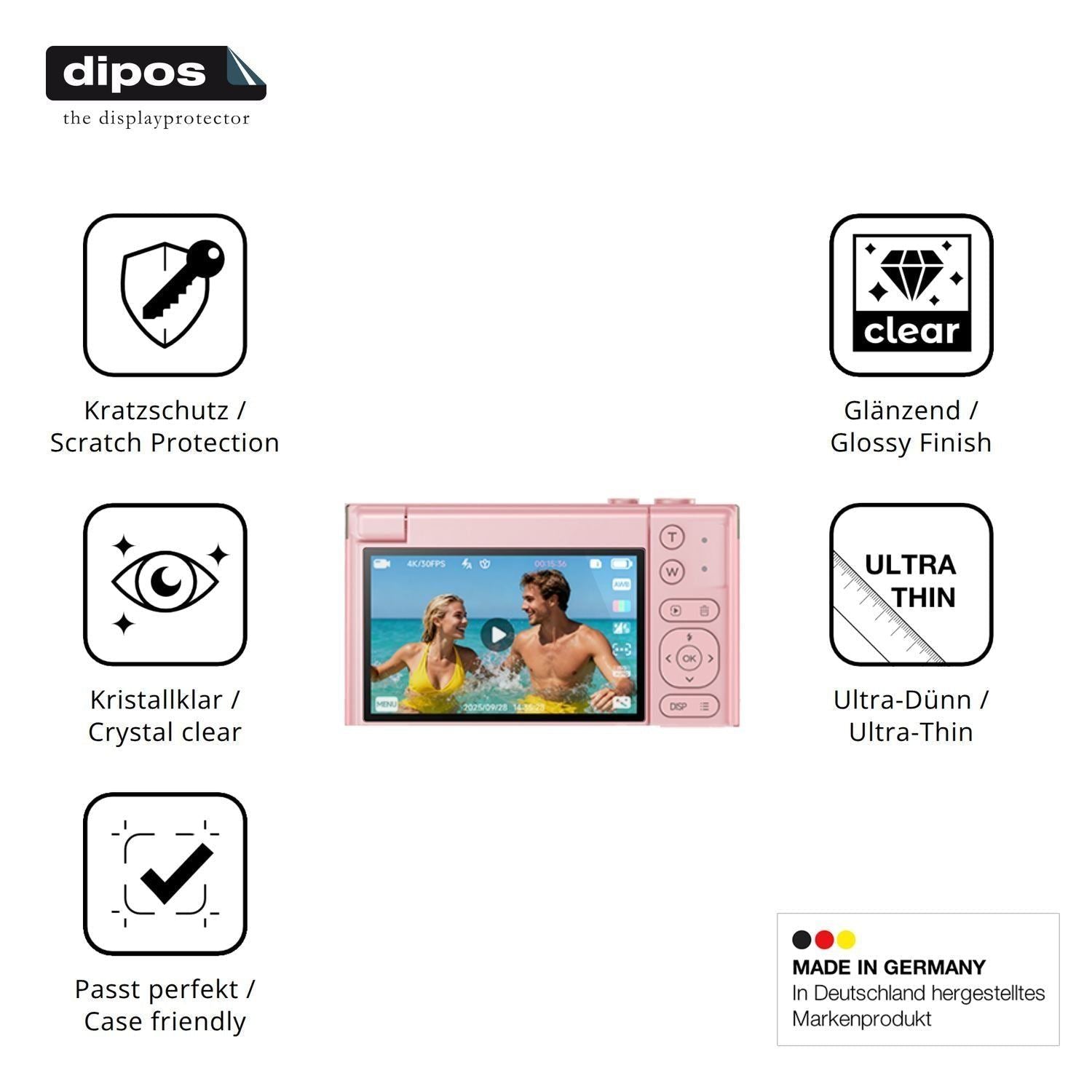 4x Schutzfolie klar für Captainbear DC-A9 Display- (7)