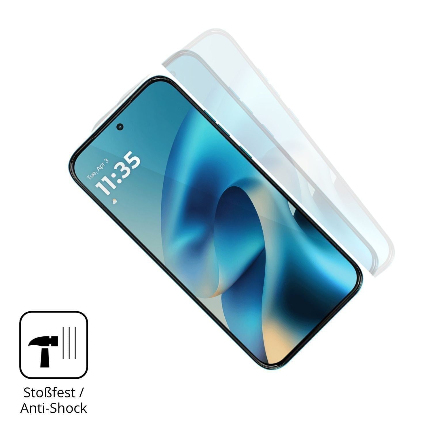 2x 3D Full Cover Schutzfolie für Motorola Moto G M (4)