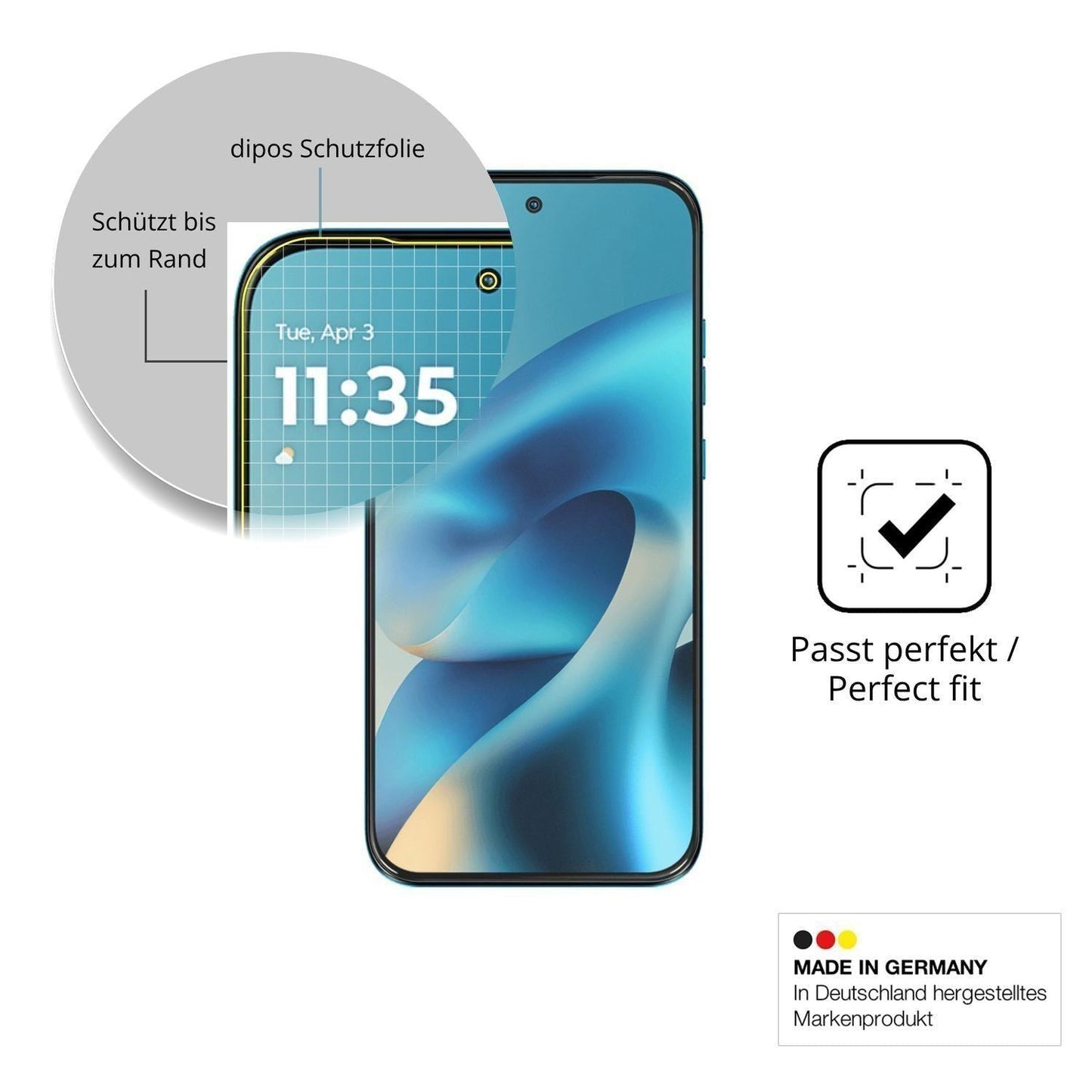 2x Full Cover Schutzfolie matt für Motorola Moto G (6)