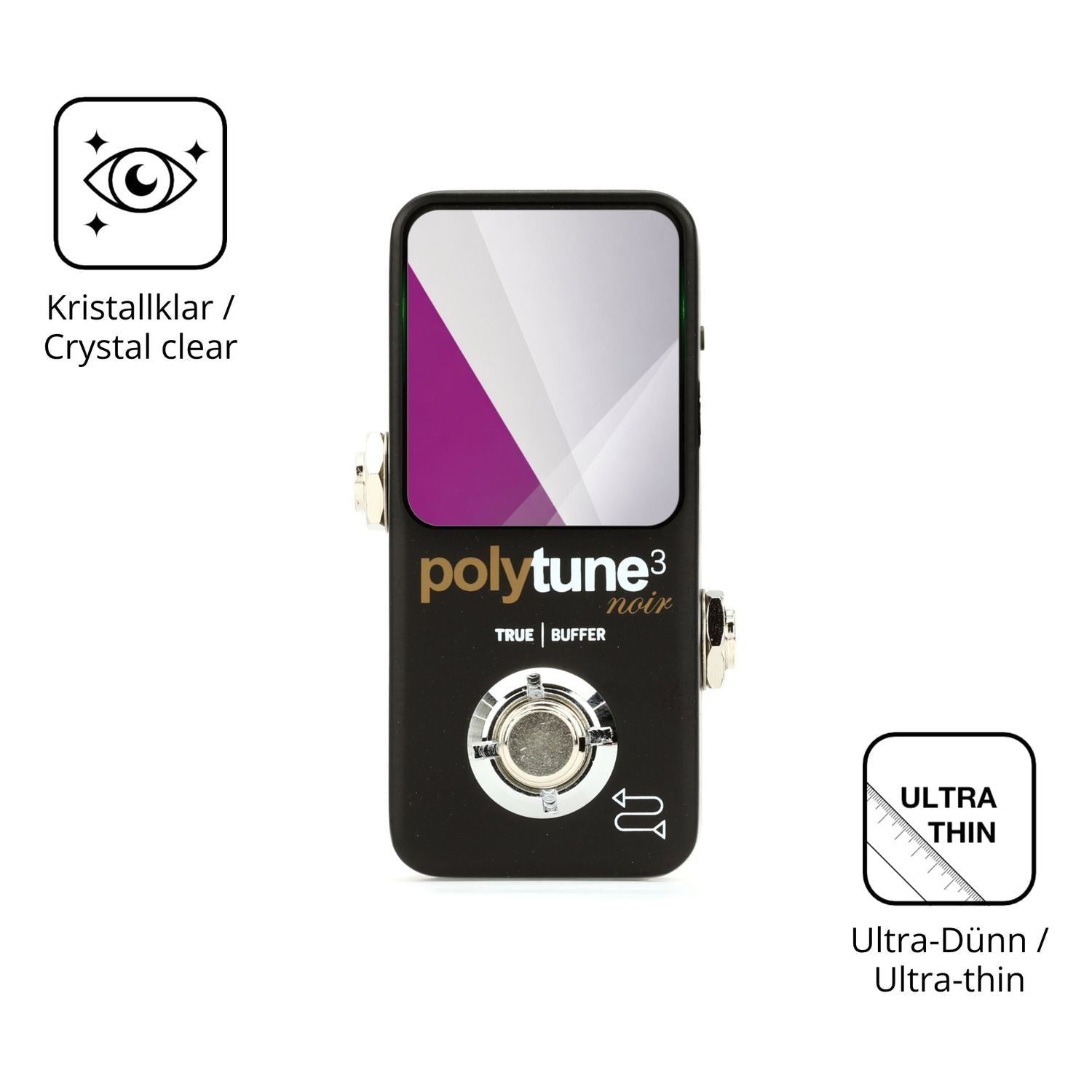 4x Schutzfolie klar für TC Electronic POLYTUNE 3 N (5)