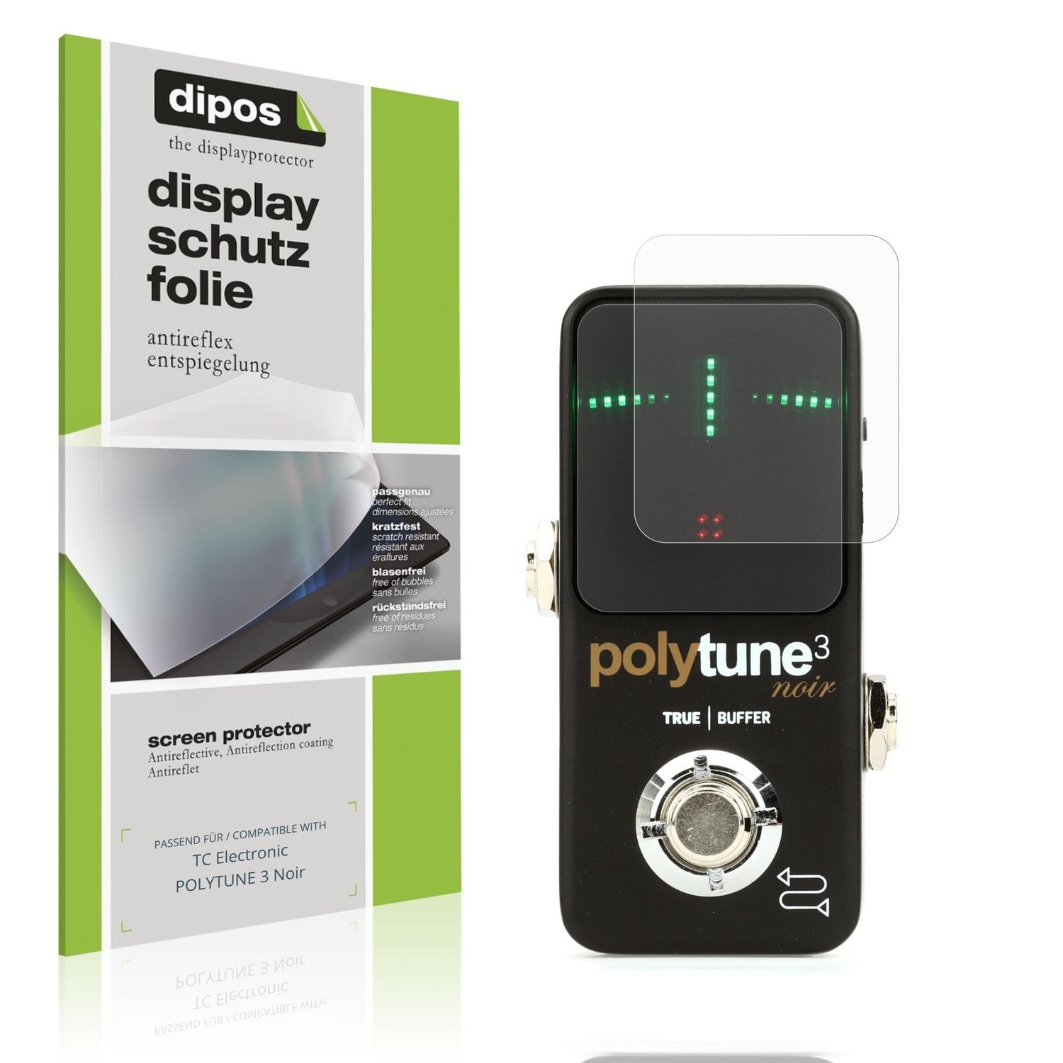 4x Schutzfolie matt für TC Electronic POLYTUNE 3 N (1)