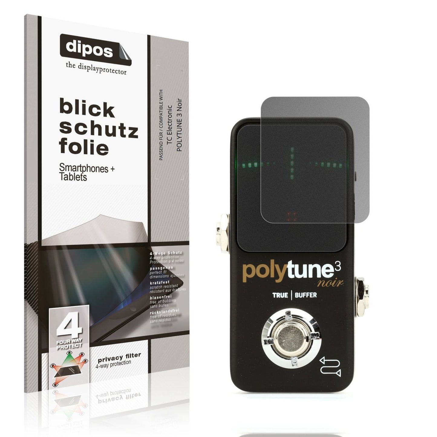 Blickschutzfolie für TC Electronic POLYTUNE 3 Noir (1)