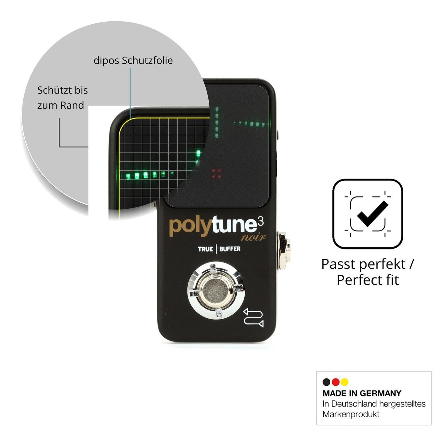 Blickschutzfolie für TC Electronic POLYTUNE 3 Noir (4)
