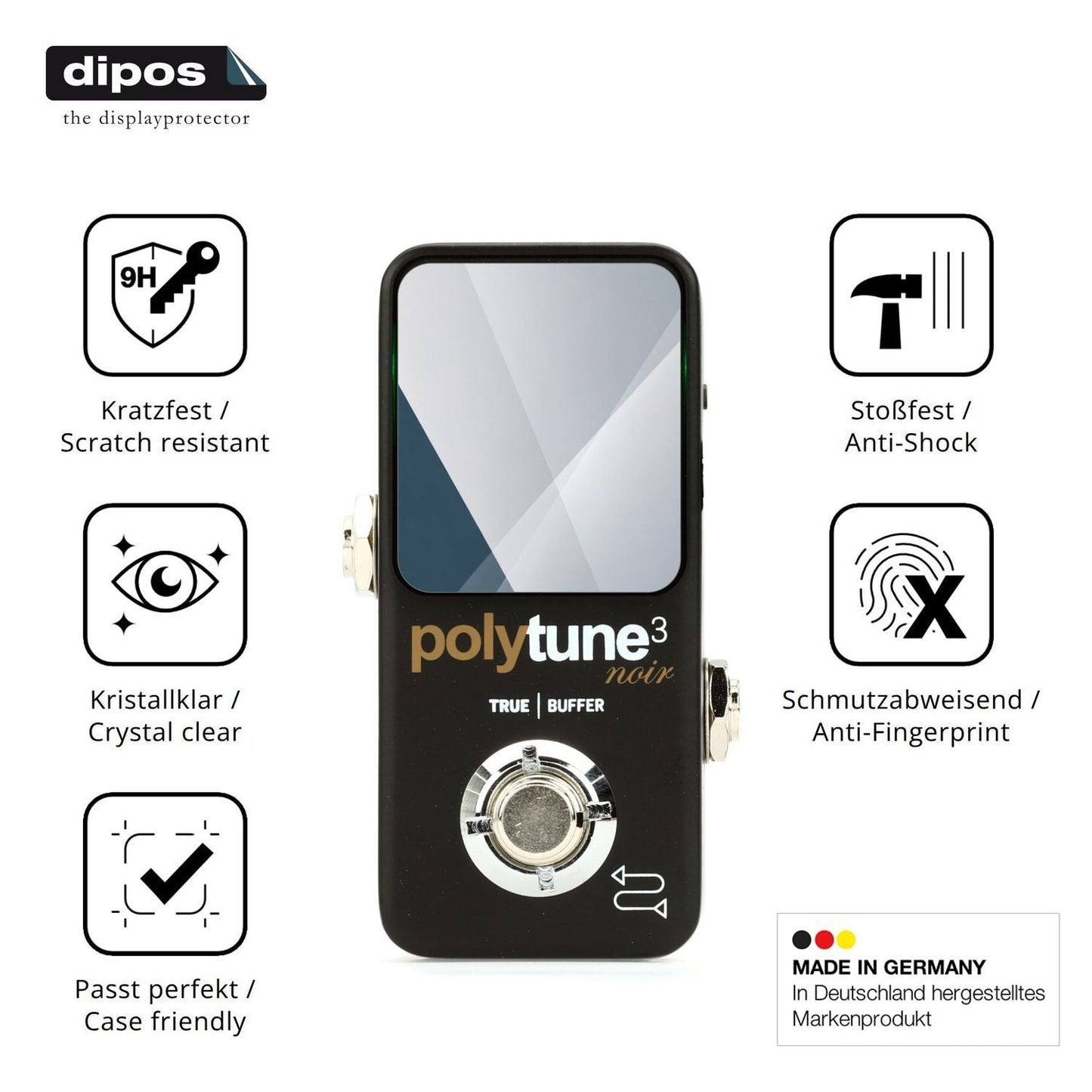 2x 9H Schutzfolie für TC Electronic POLYTUNE 3 Noi (7)