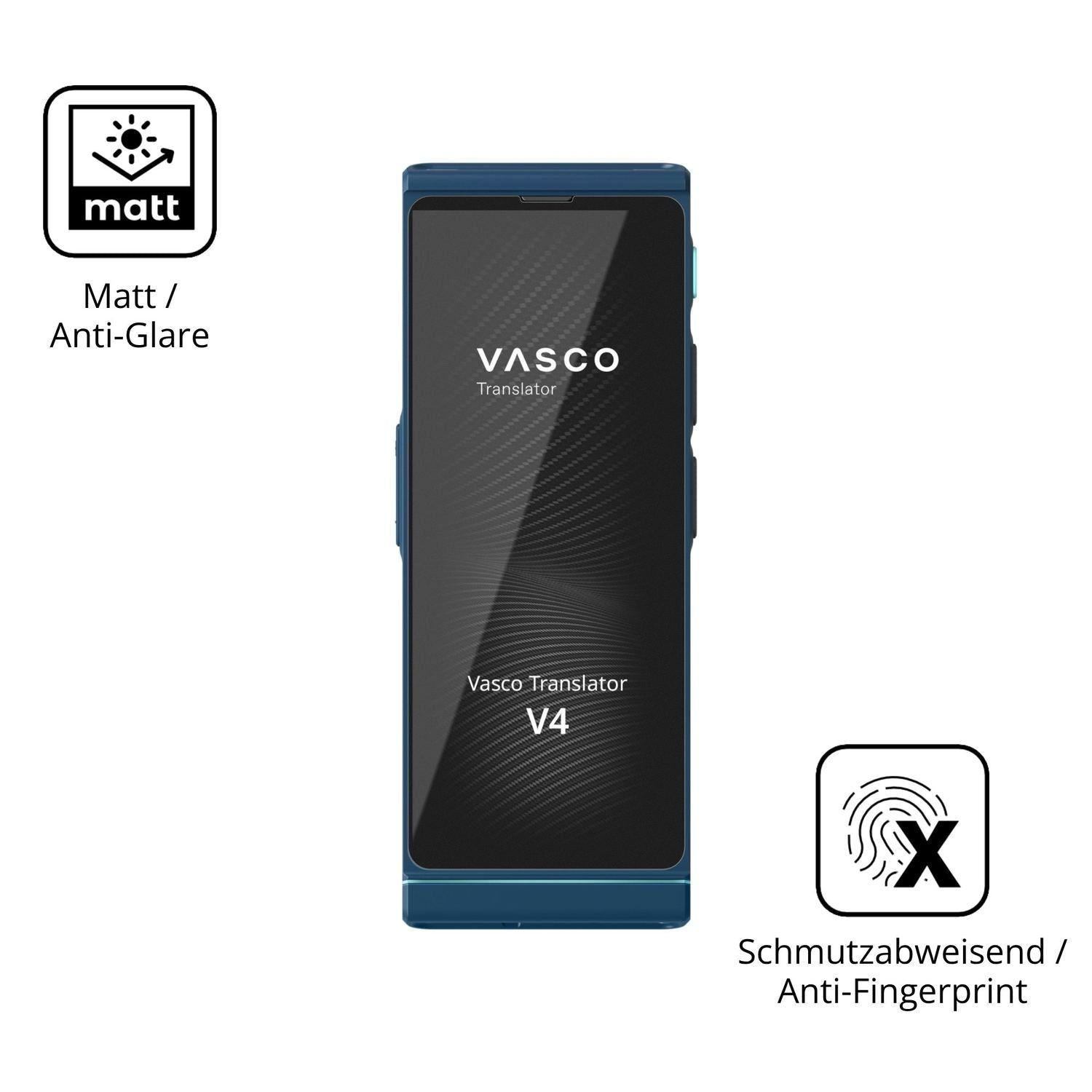 4x Schutzfolie matt für Vasco Translator V4 Displa (5)