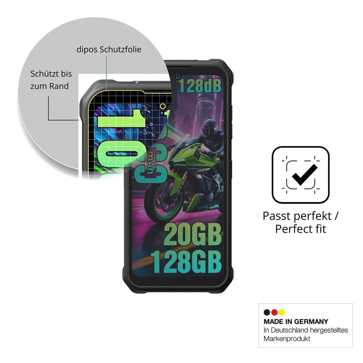 Blickschutzfolie für FOSSiBOT F110Pro matt Schutzf (4)