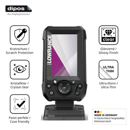 2x Schutzfolie klar für Lowrance Eagle 4 Display-S (7)