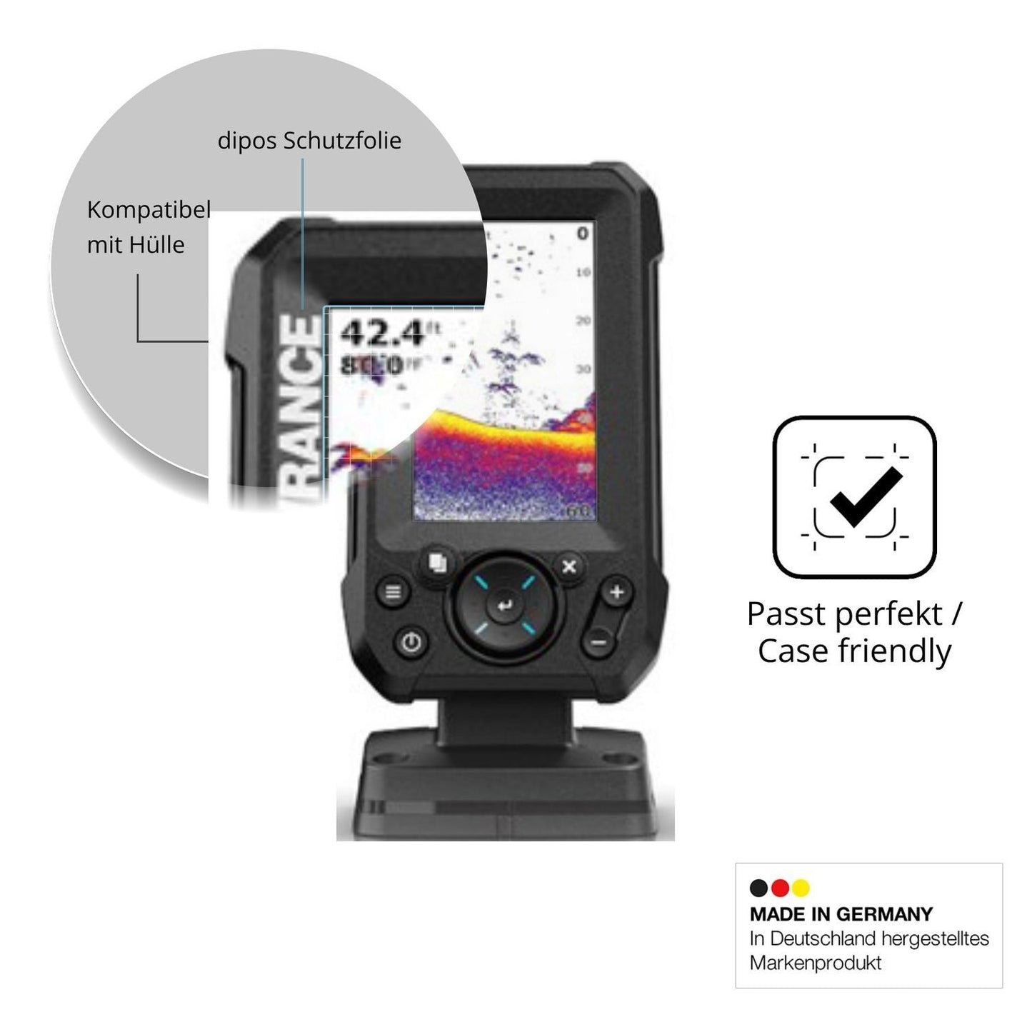 2x Schutzfolie matt für Lowrance Eagle 4 Display-S (6)
