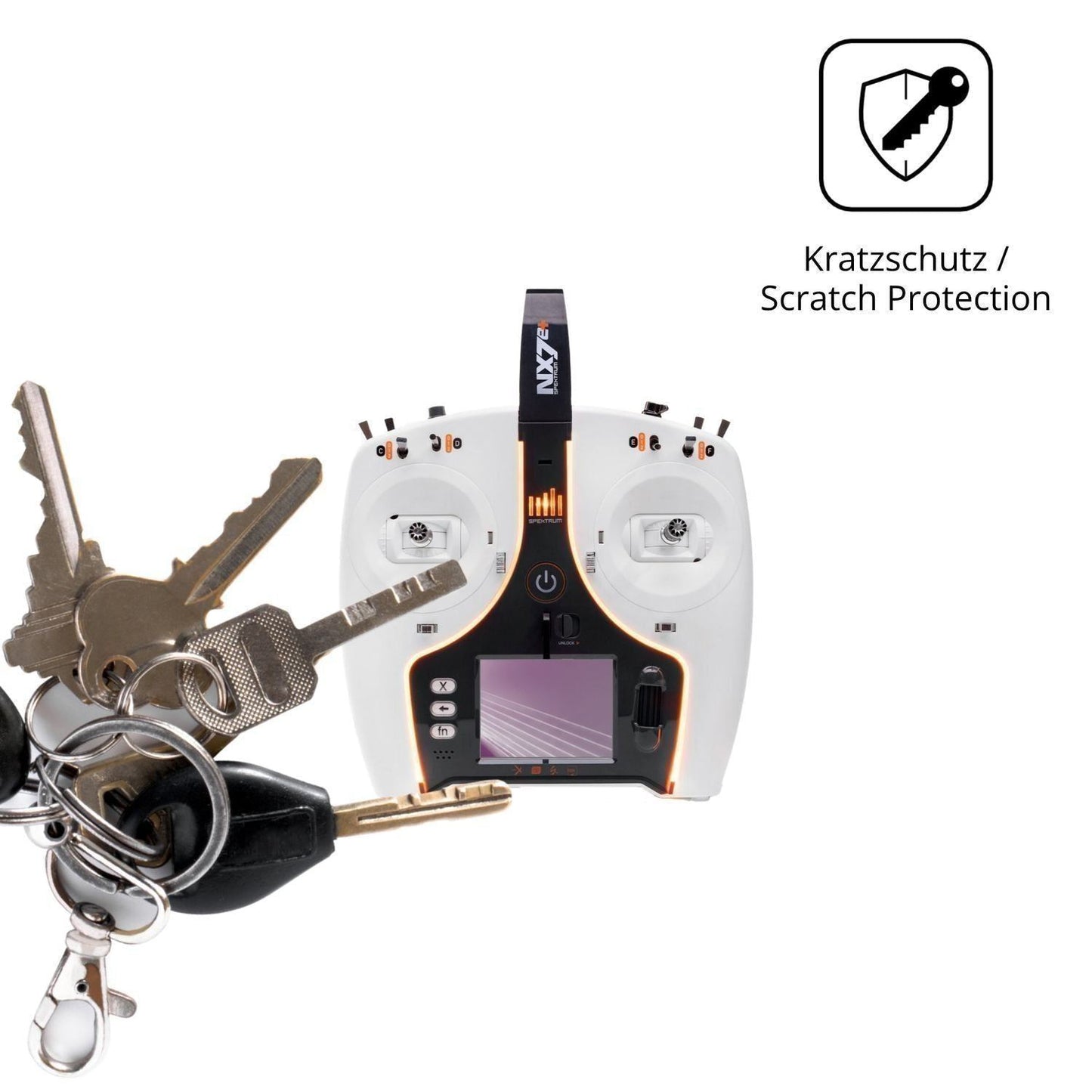 2x Schutzfolie klar für Spektrum NX7e Plus Display (4)