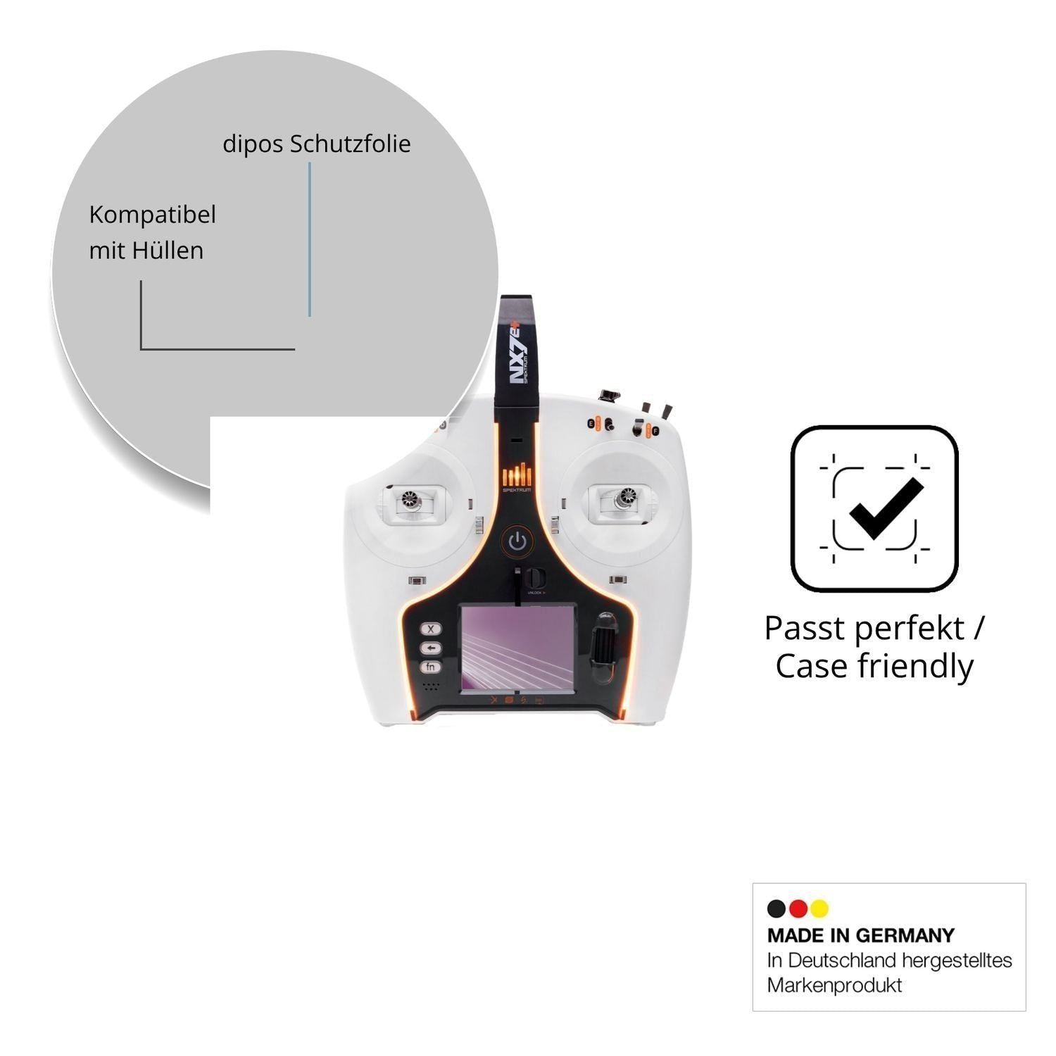 2x Schutzfolie klar für Spektrum NX7e Plus Display (7)