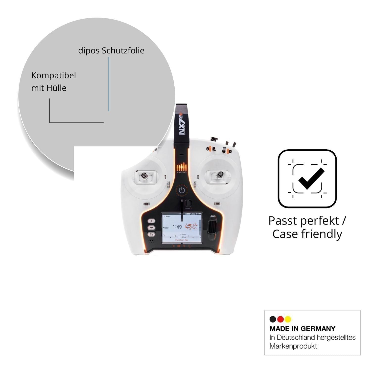 2x Schutzfolie matt für Spektrum NX7e Plus Display (6)