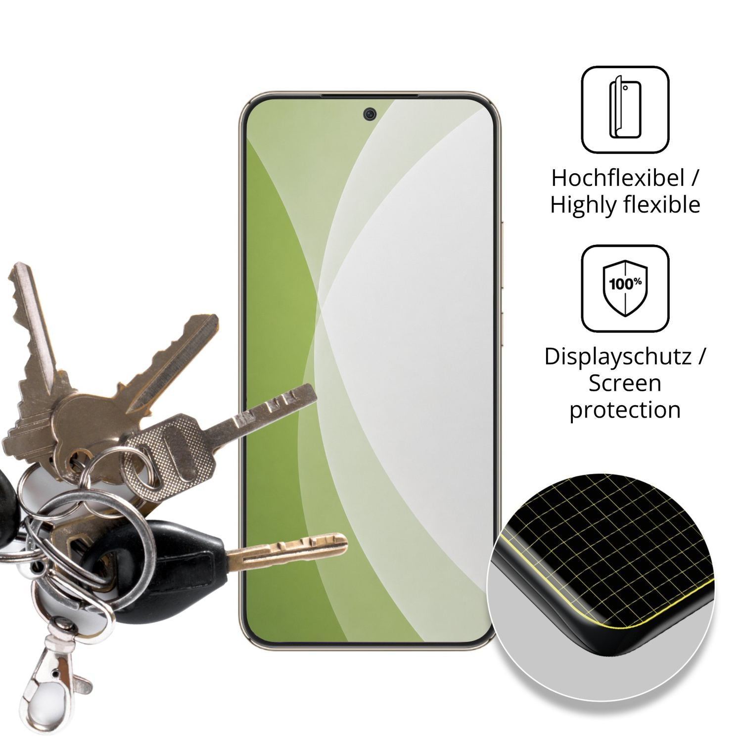 2x Full Cover Schutzfolie matt für Honor X70 Pro M (3)