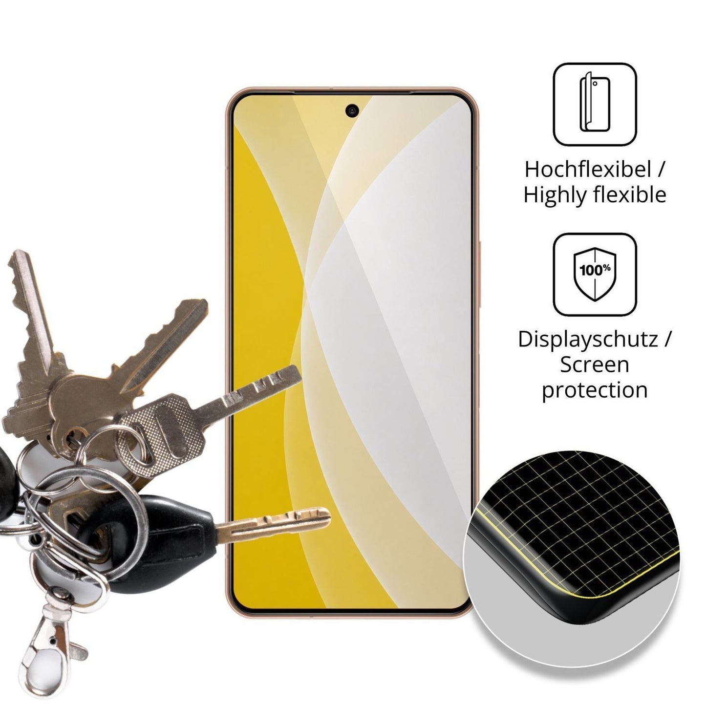 2x 3D Full Cover Schutzfolie für Sharp Aquos R11 (3)