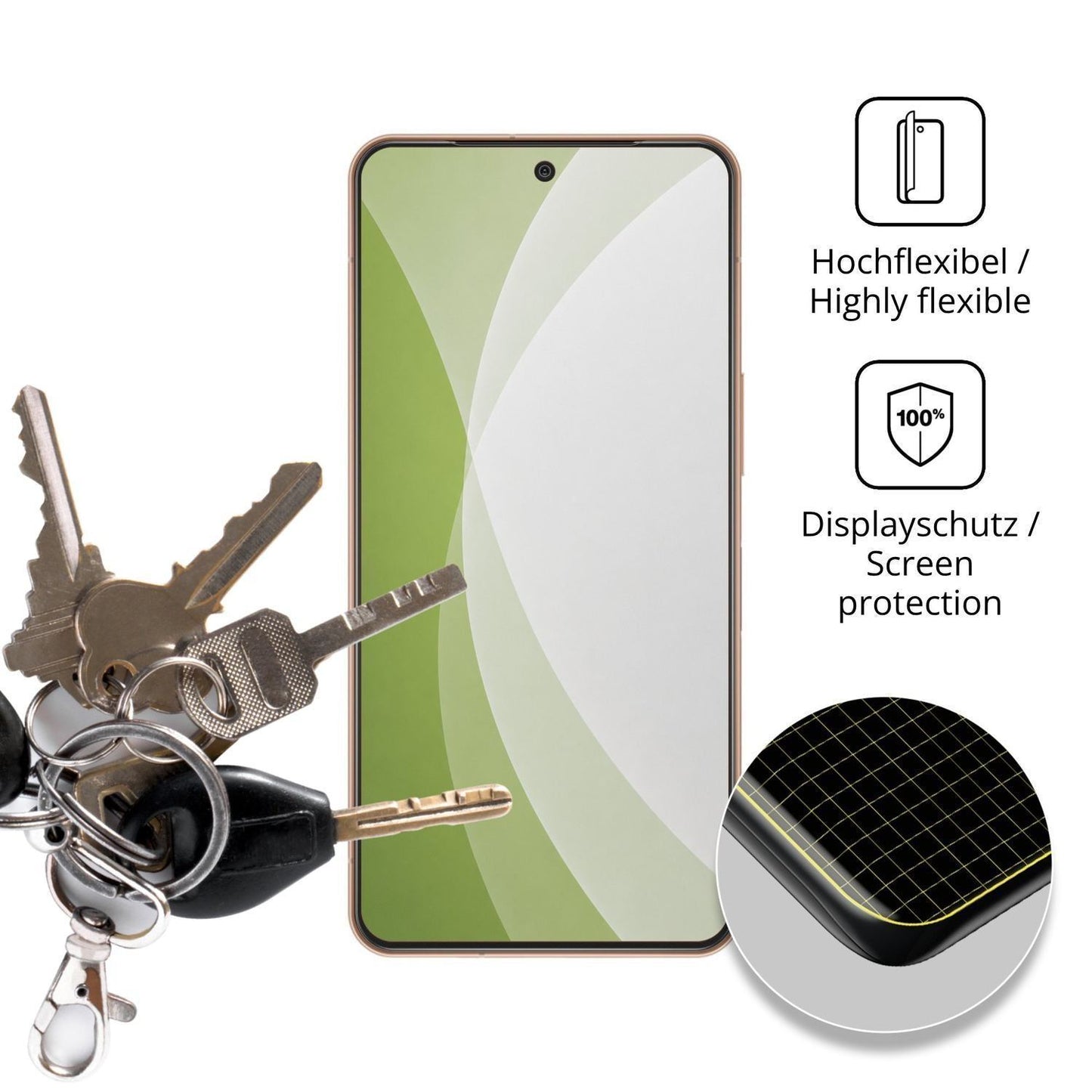 2x Full Cover Schutzfolie matt für Sharp Aquos R11 (3)