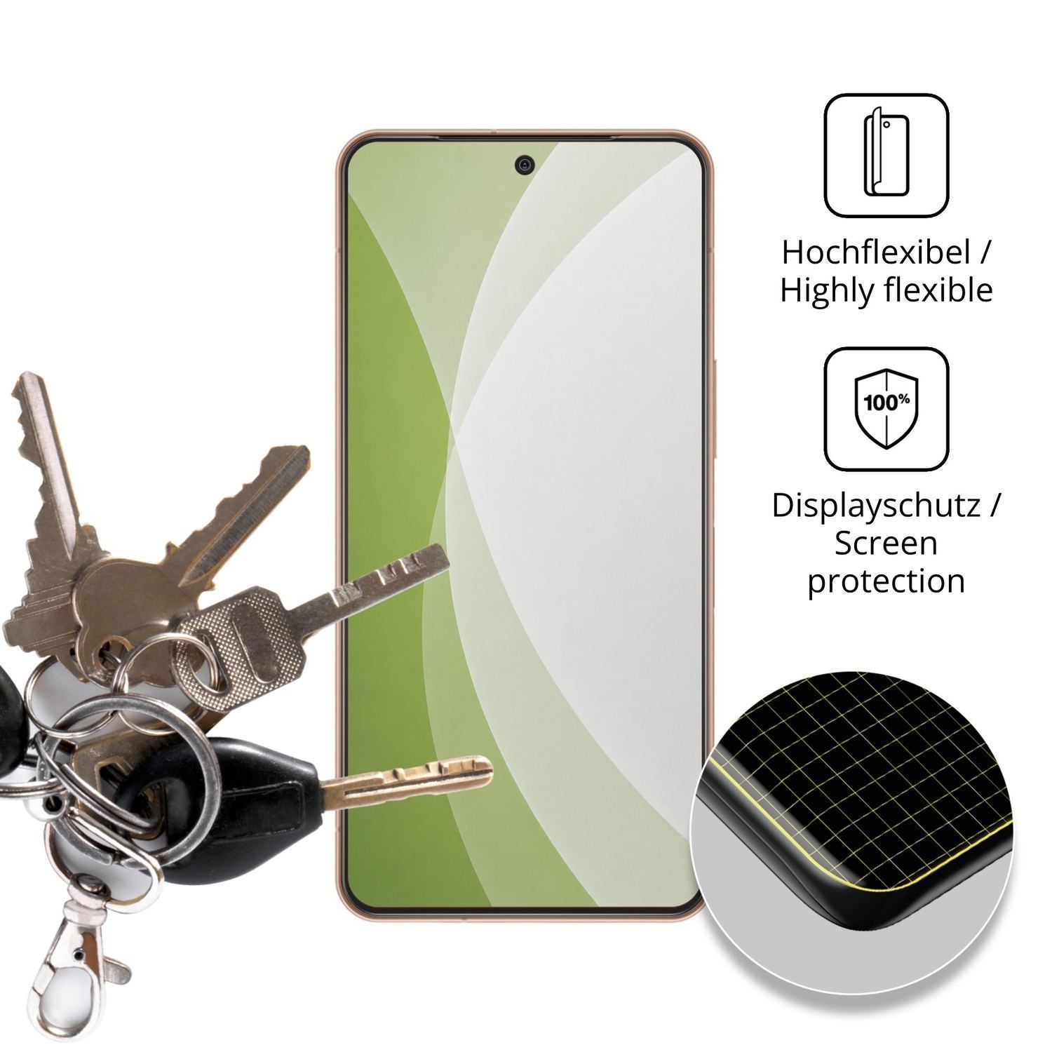 2x Full Cover Schutzfolie matt für Sharp Aquos R11 (3)