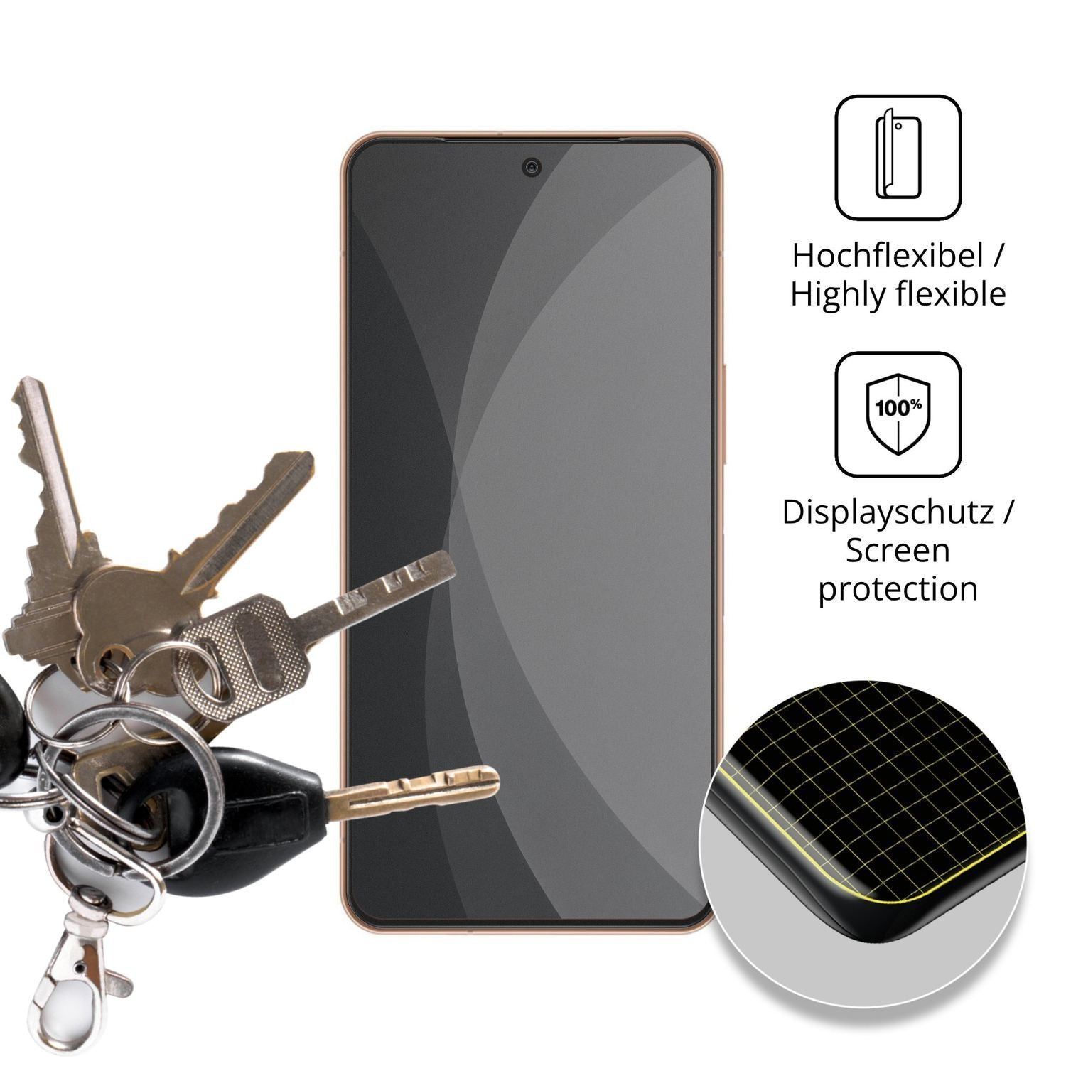 Full Cover Privacy Blickschutzfolie für Sharp Aquo (3)