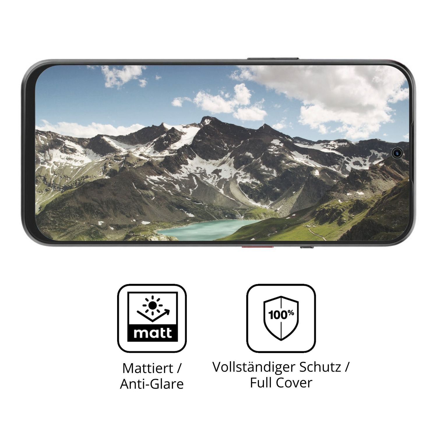 2x Full Cover Schutzfolie matt für ZTE Fresh 70 Pl (5)