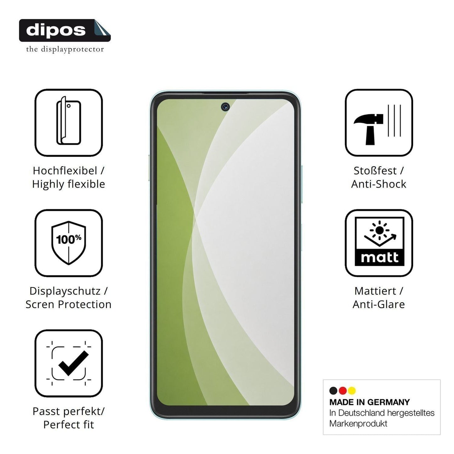 2x Full Cover Schutzfolie matt für Huawei Nova Y73 (7)