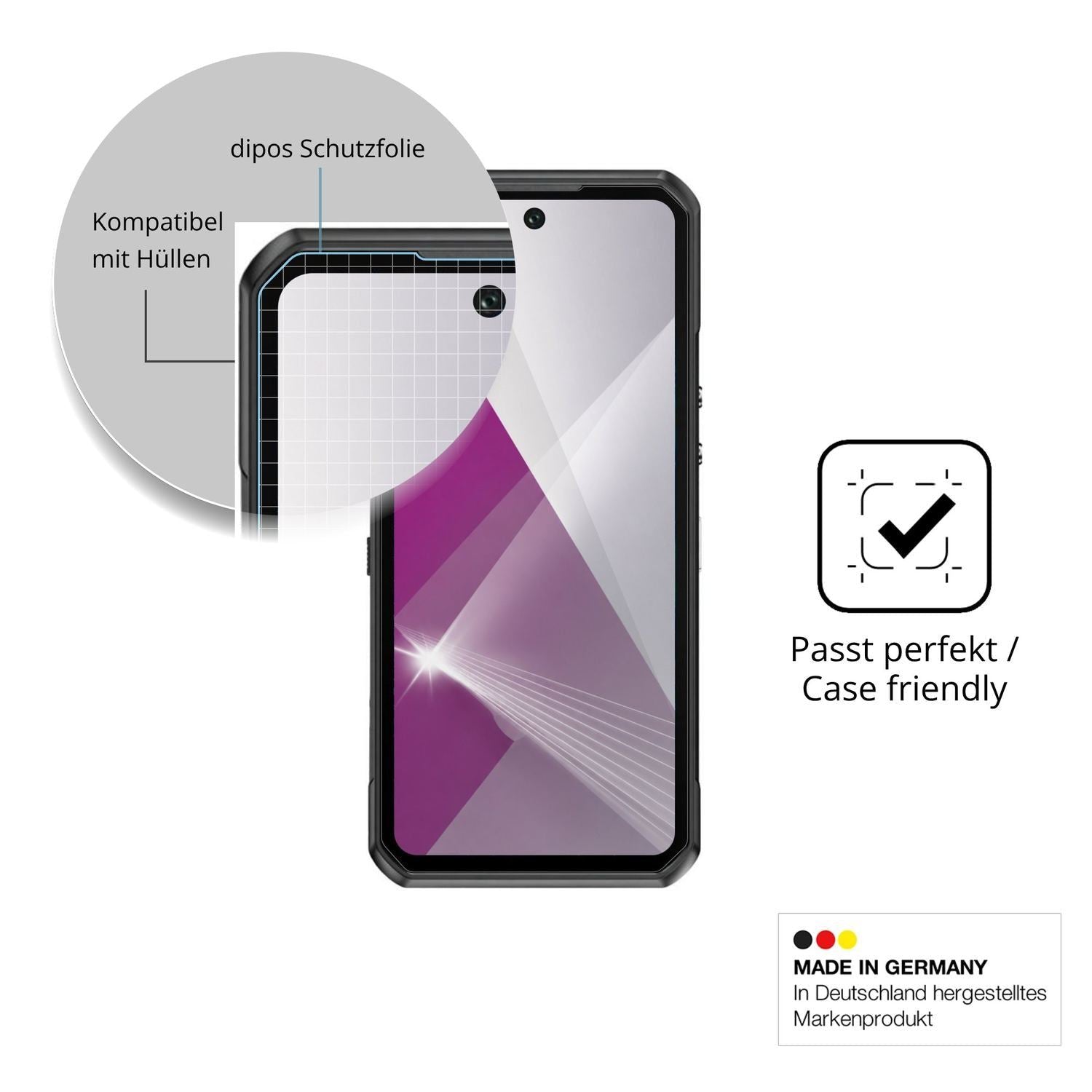 4x Schutzfolie klar für Oukitel WP500 Ultra Displa (6)