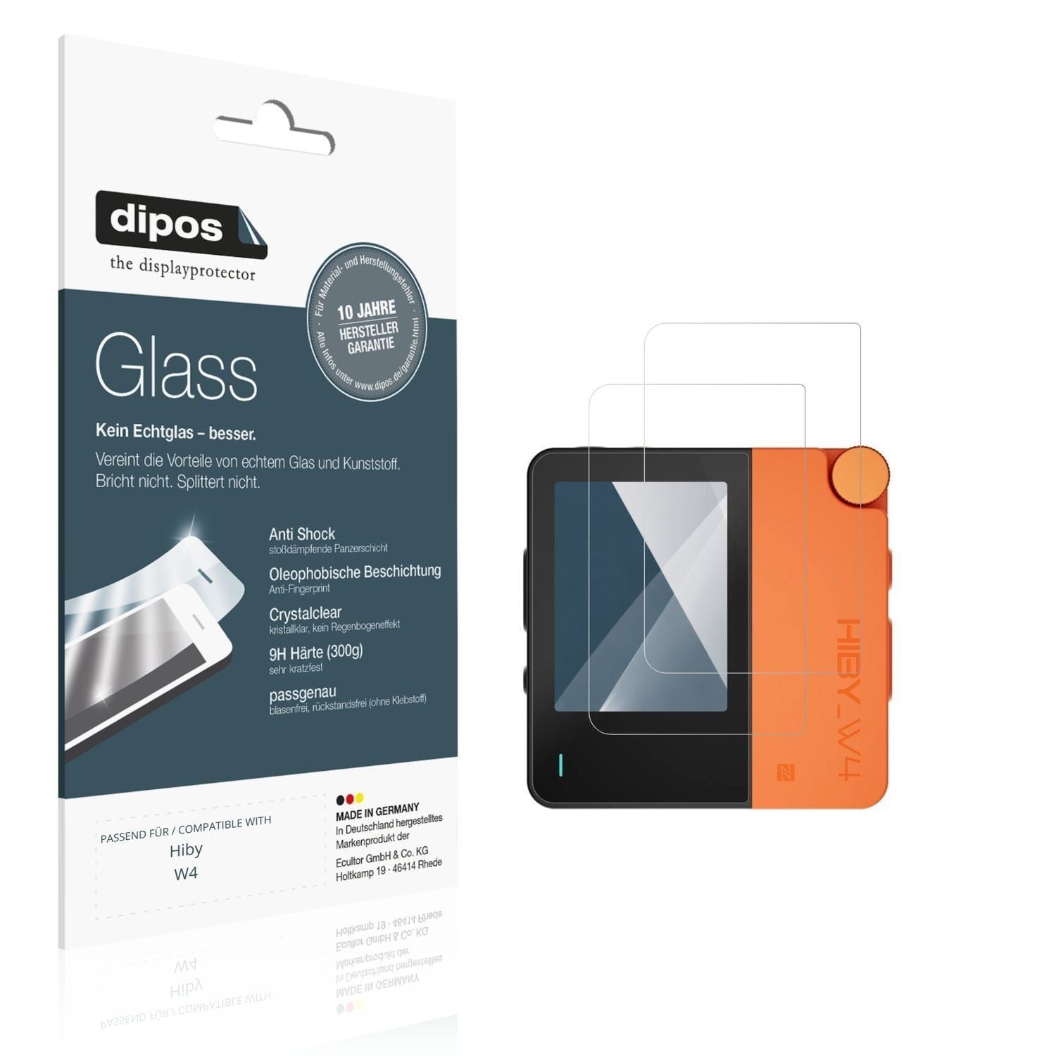 2x 9H Schutzfolie für Hiby W4 Panzerfolie (1)