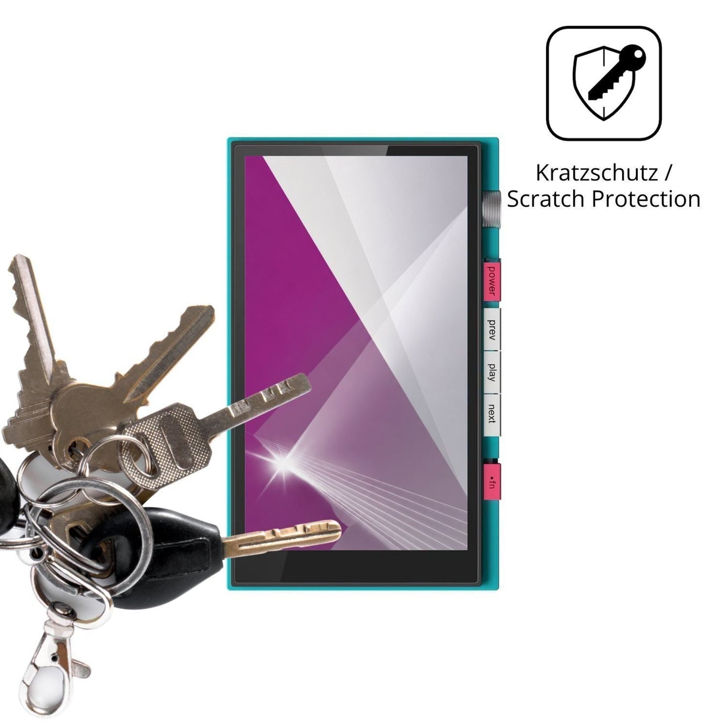 4x Schutzfolie klar für Hiby Digital M500 Display- (4)